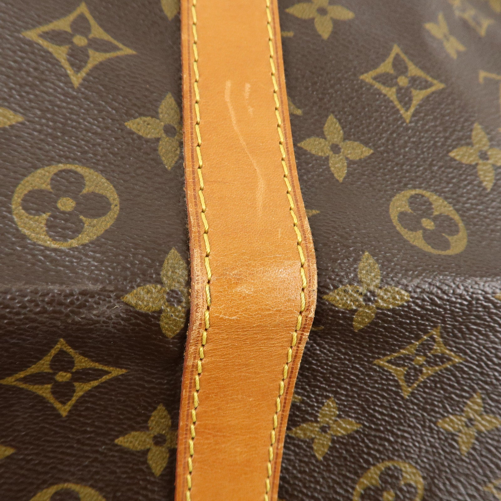 Louis Vuitton Monogram Sac Souple 55 Boston Bag Brown M41622 Used