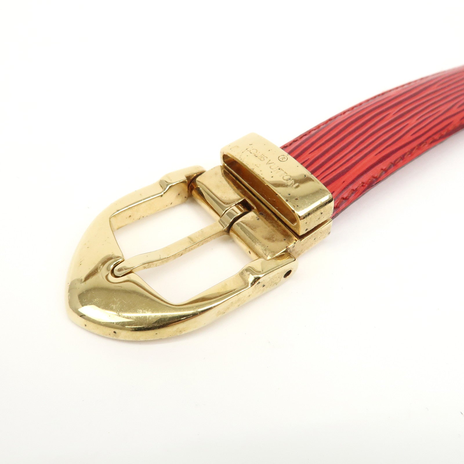 Louis Vuitton Epi Santulle Classic Belt 85/34 Red R15007