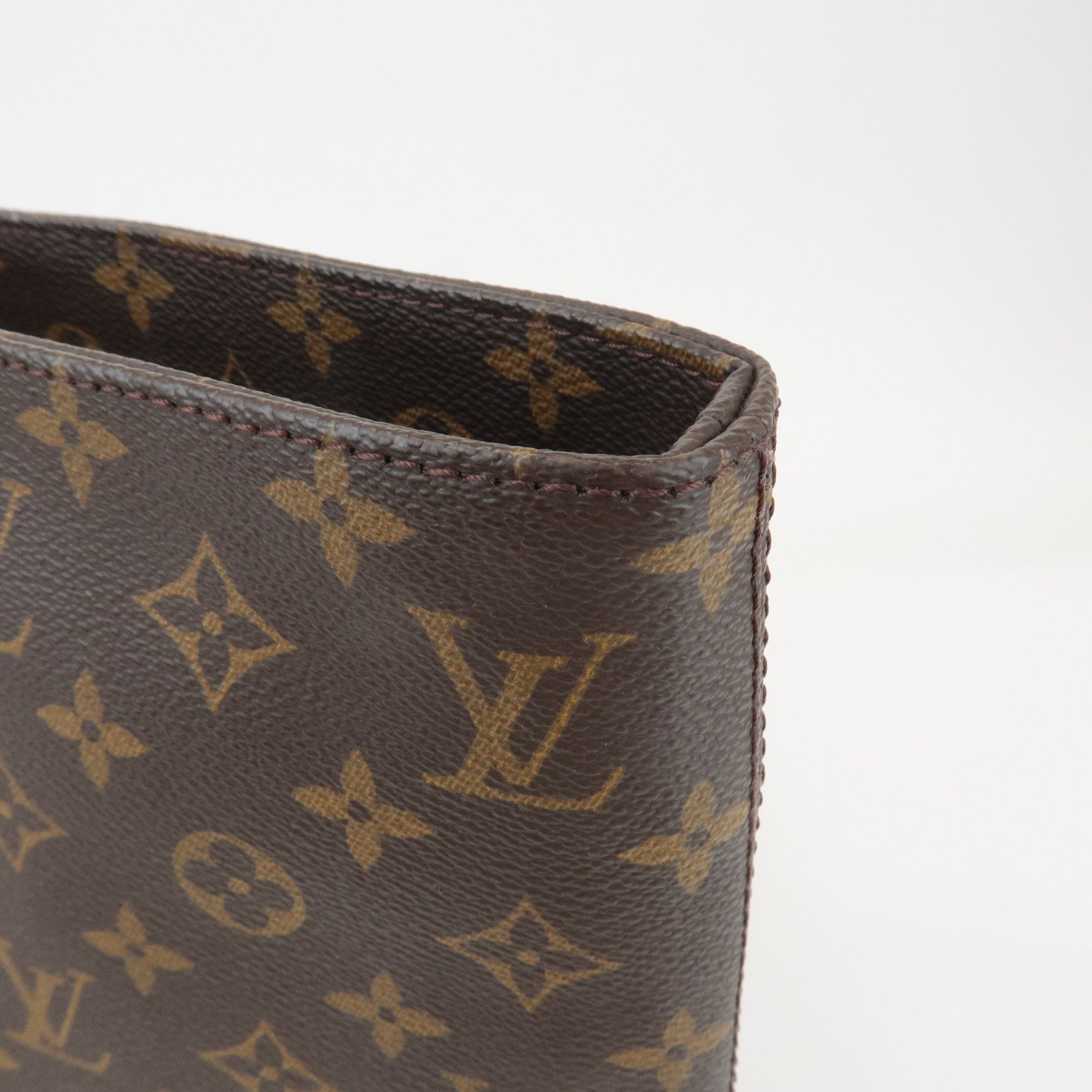 Louis Vuitton Monogram Luco Tote Bag Hand Bag Brown M51155 Used