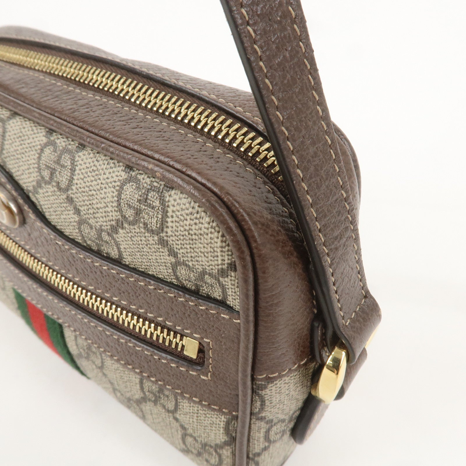 GUCCI Ophidia GG Supreme Mini Shoulder Bag Brown 517350