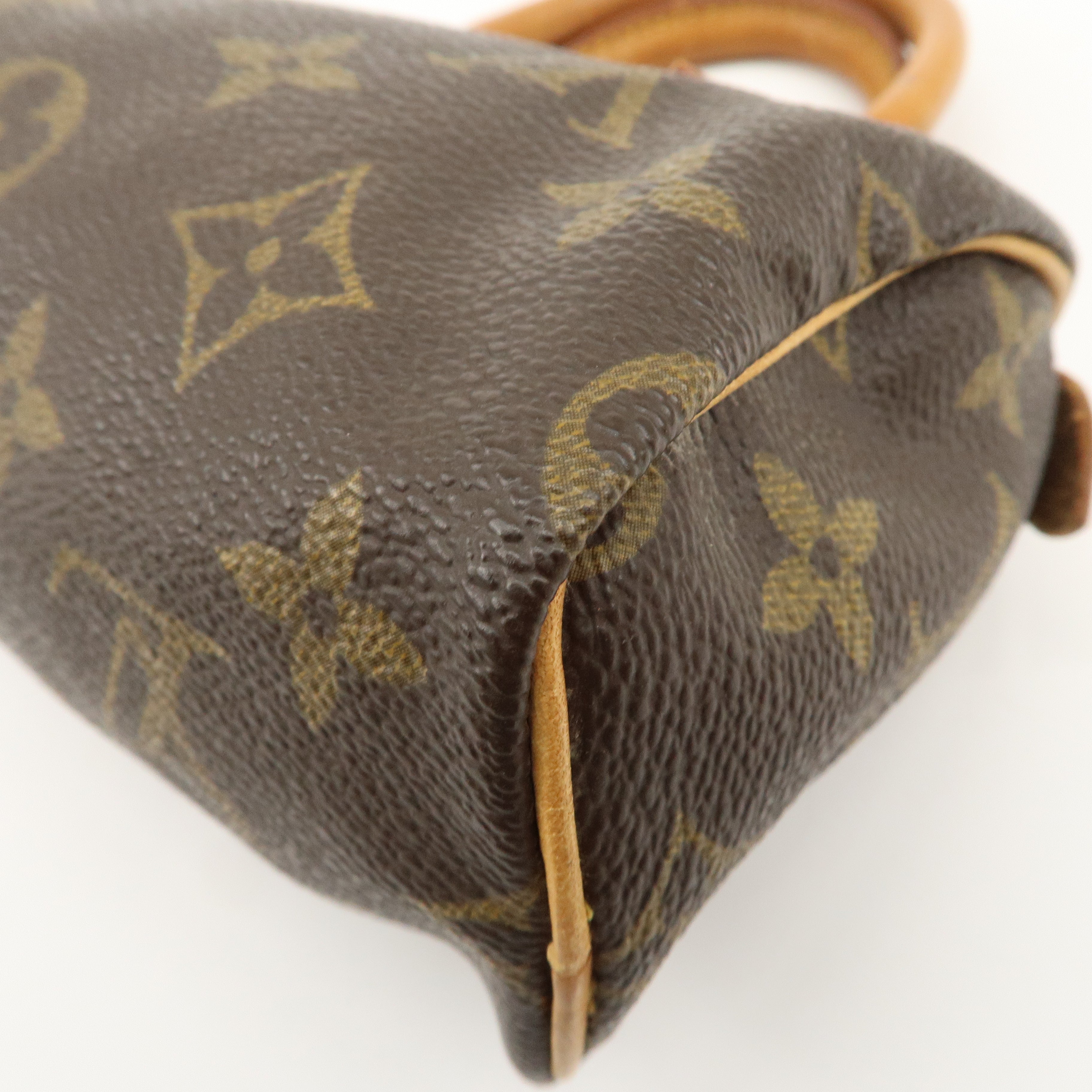 Louis Vuitton Monogram Mini Speedy Hand Bag Brown M41534 Used