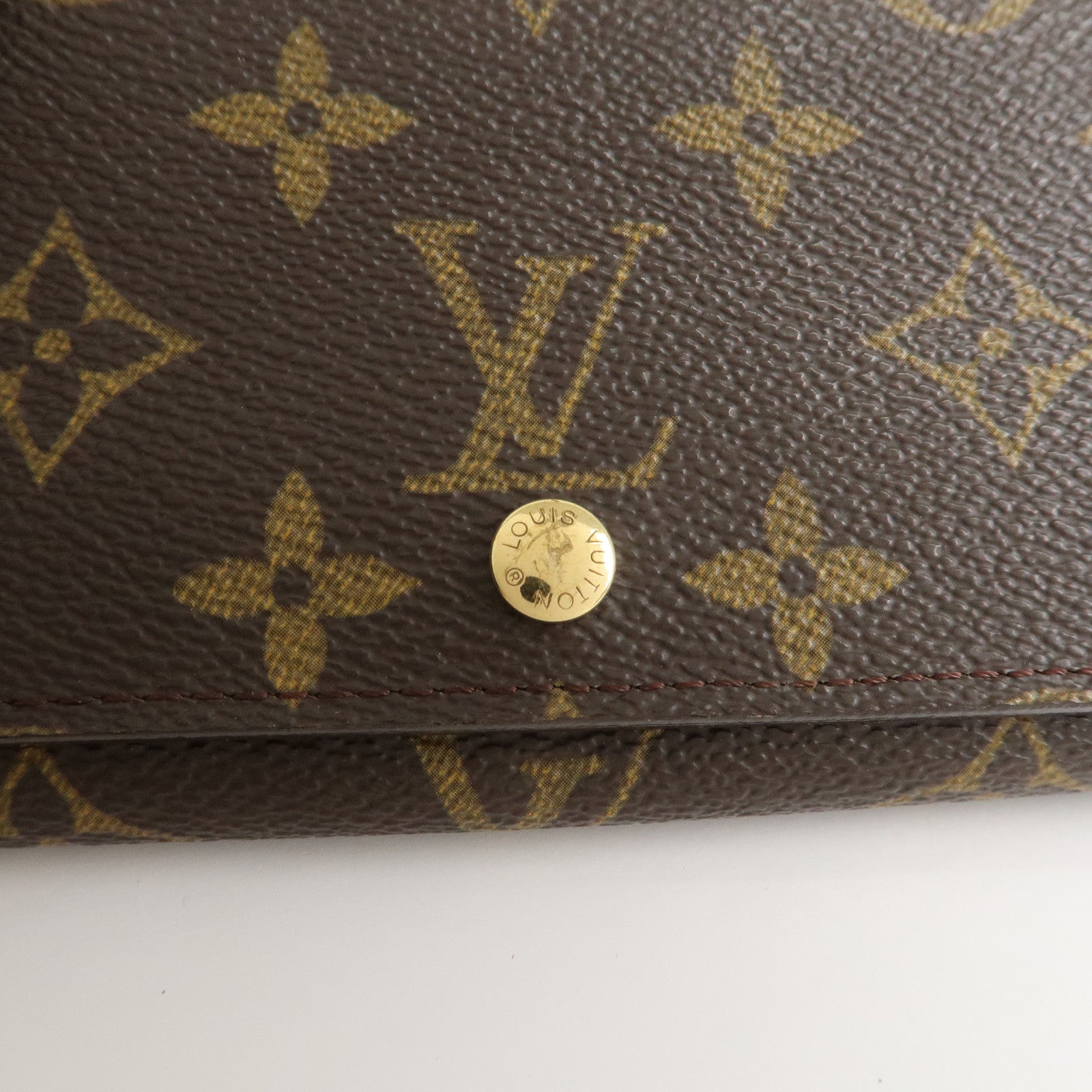 Louis Vuitton Monogram Porte Monnaie Billets Tresor Wallet M61730 Used