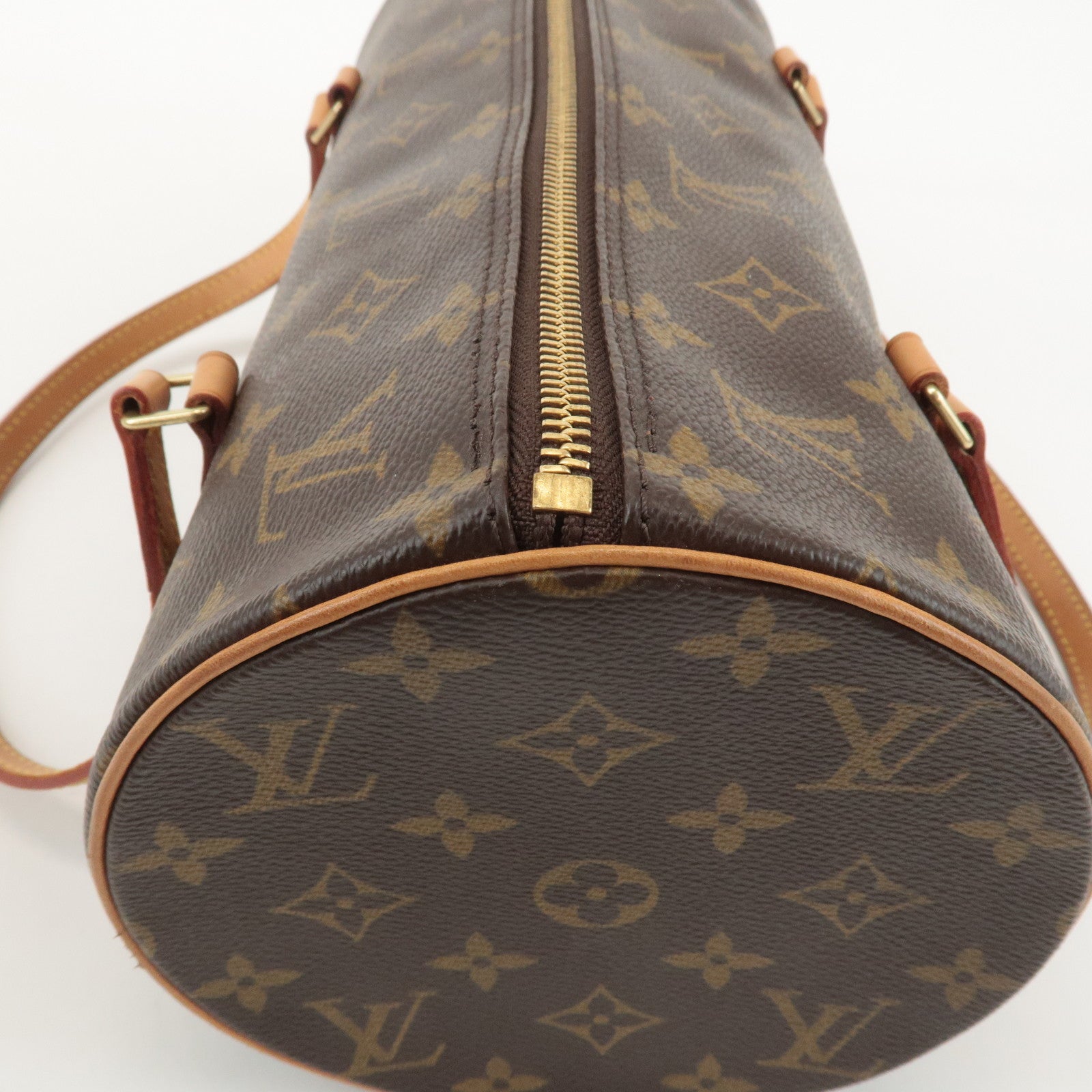 Louis Vuitton Monogram Papillon 30 Hand Bag New Style Brown M51385 Used