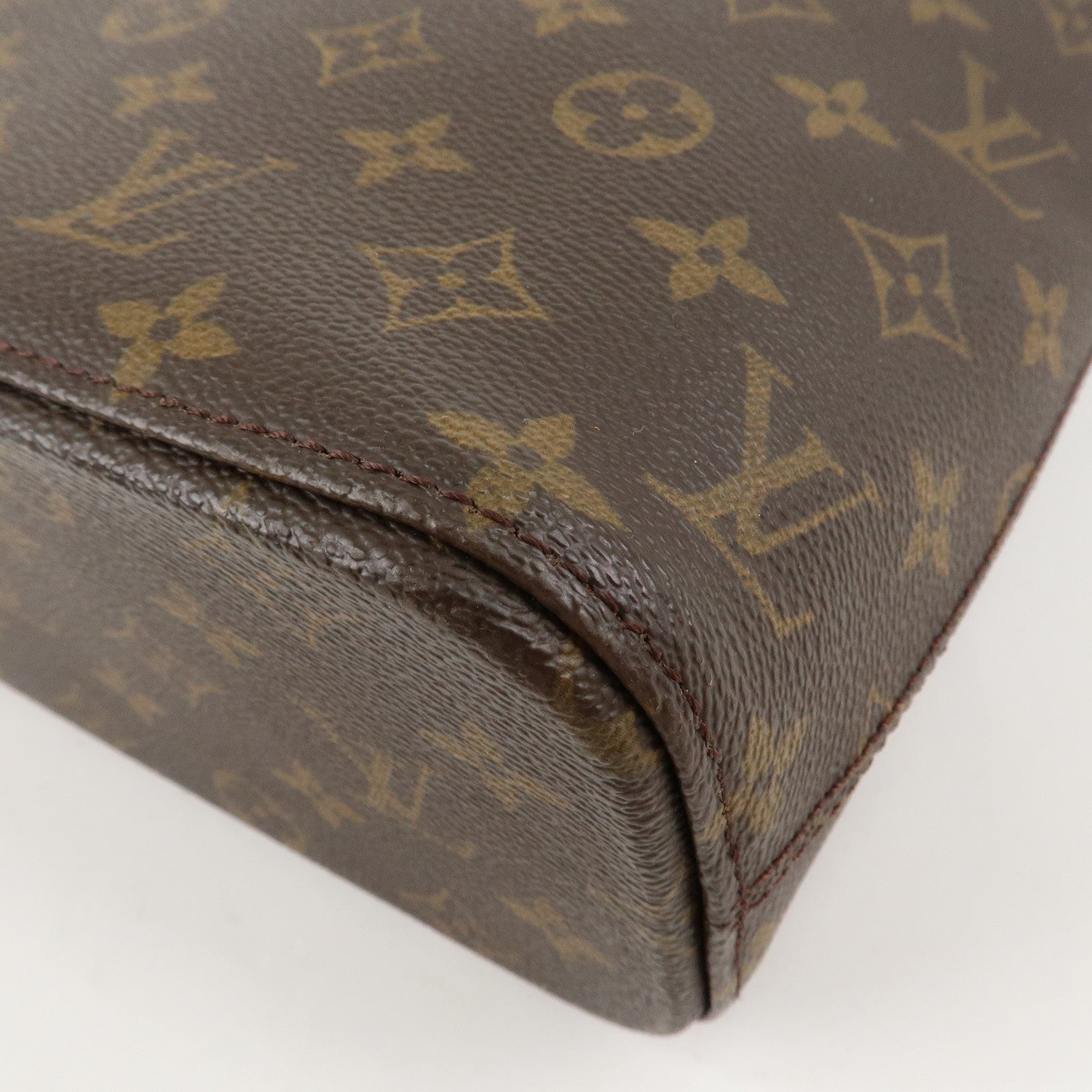 Louis Vuitton Monogram Luco Tote Bag Hand Bag Brown M51155 Used