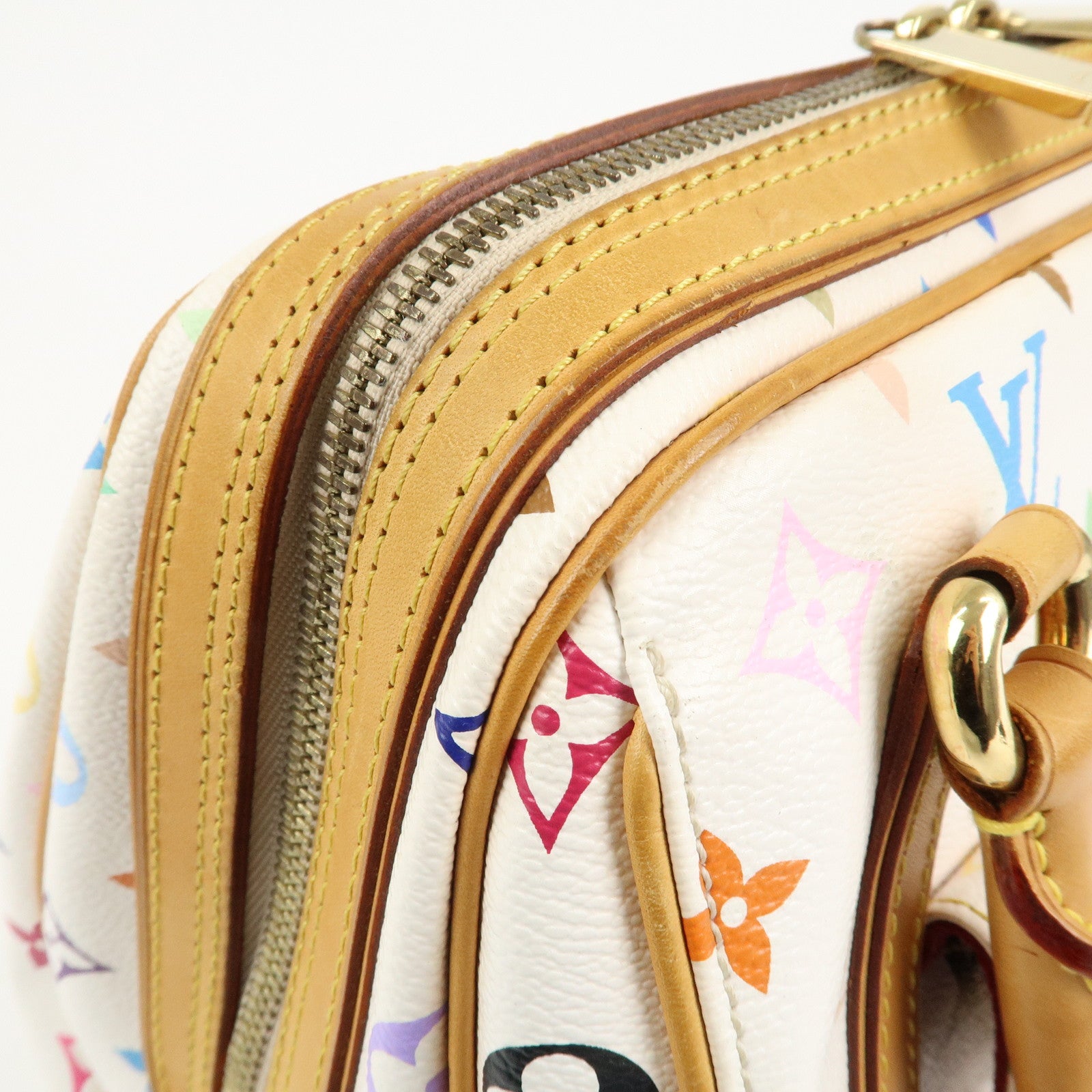 Louis Vuitton Monogram Multi Color Priscilla Hand Bag Blanc M40096 Used