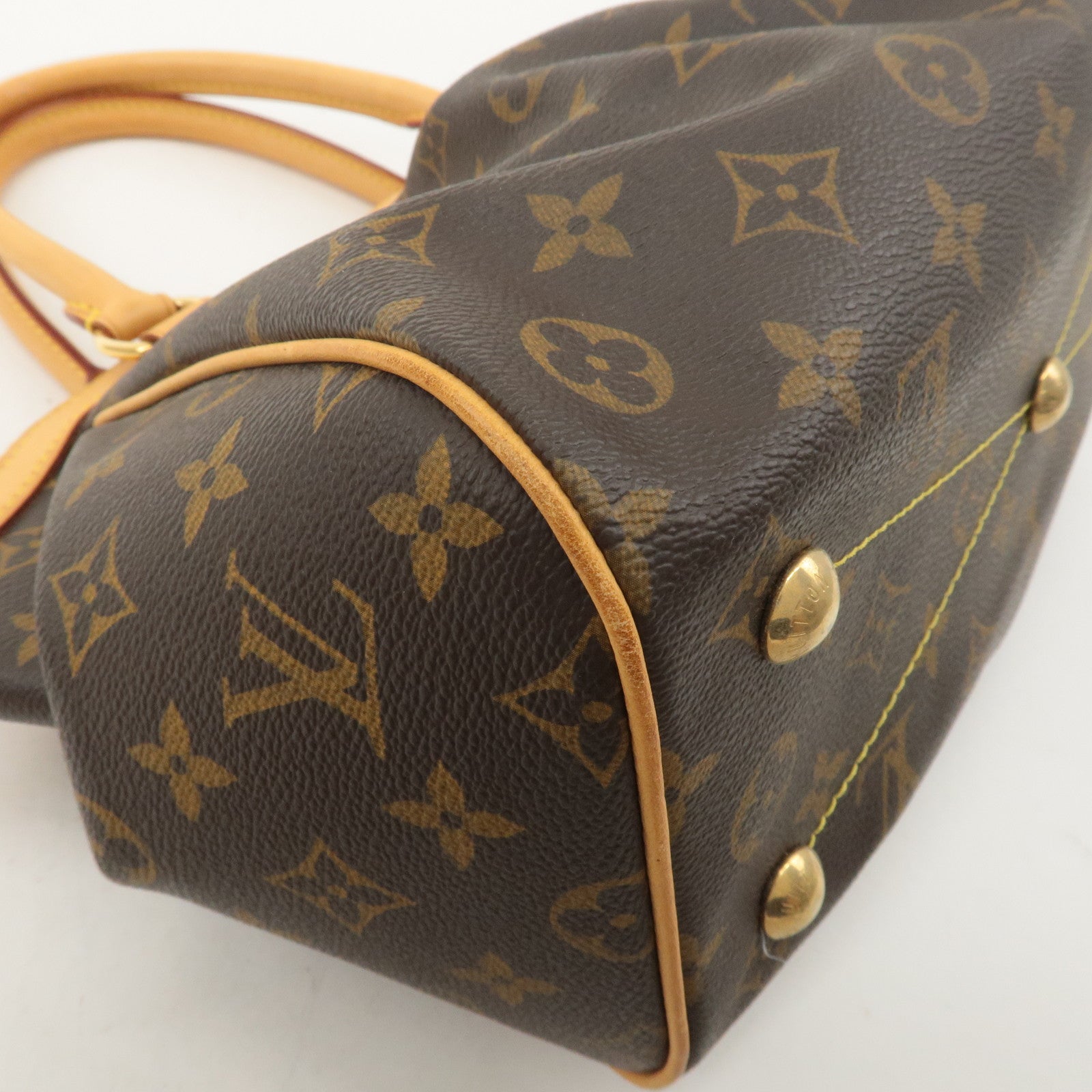 Louis Vuitton Monogram Tivoli PM Hand Bag Brown M40143