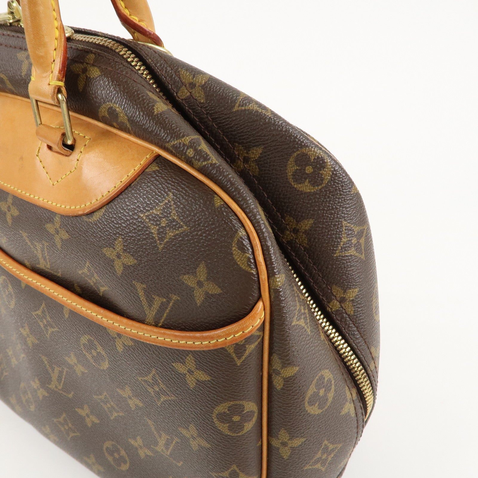 Louis Vuitton Monogram Deauville Hand Bag Brown M47270