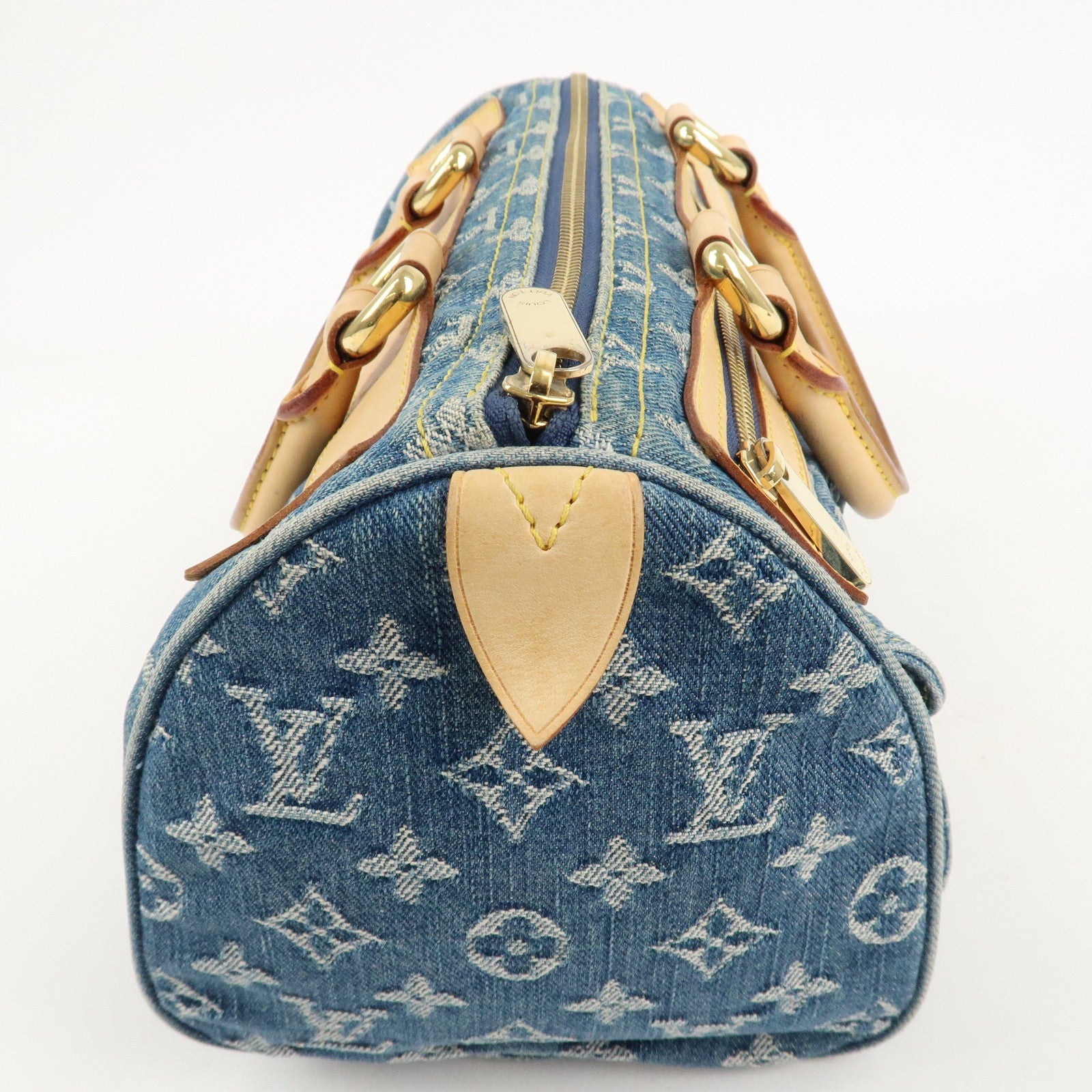 Louis Vuitton Monogram Denim Neo Speedy Boston Bag Blue M95019 Used