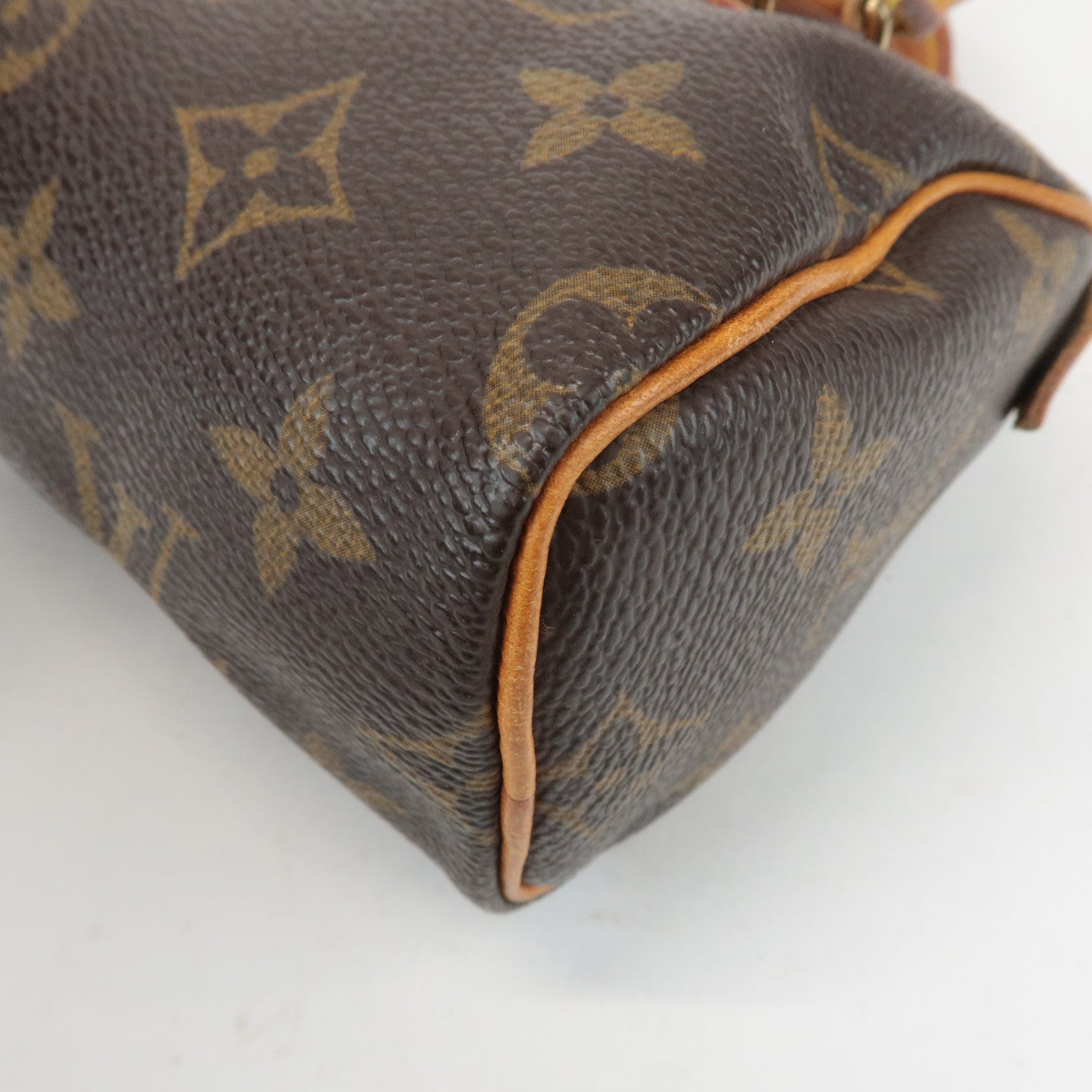 Louis Vuitton Monogram Mini Speedy Hand Bag Brown M41534 Used