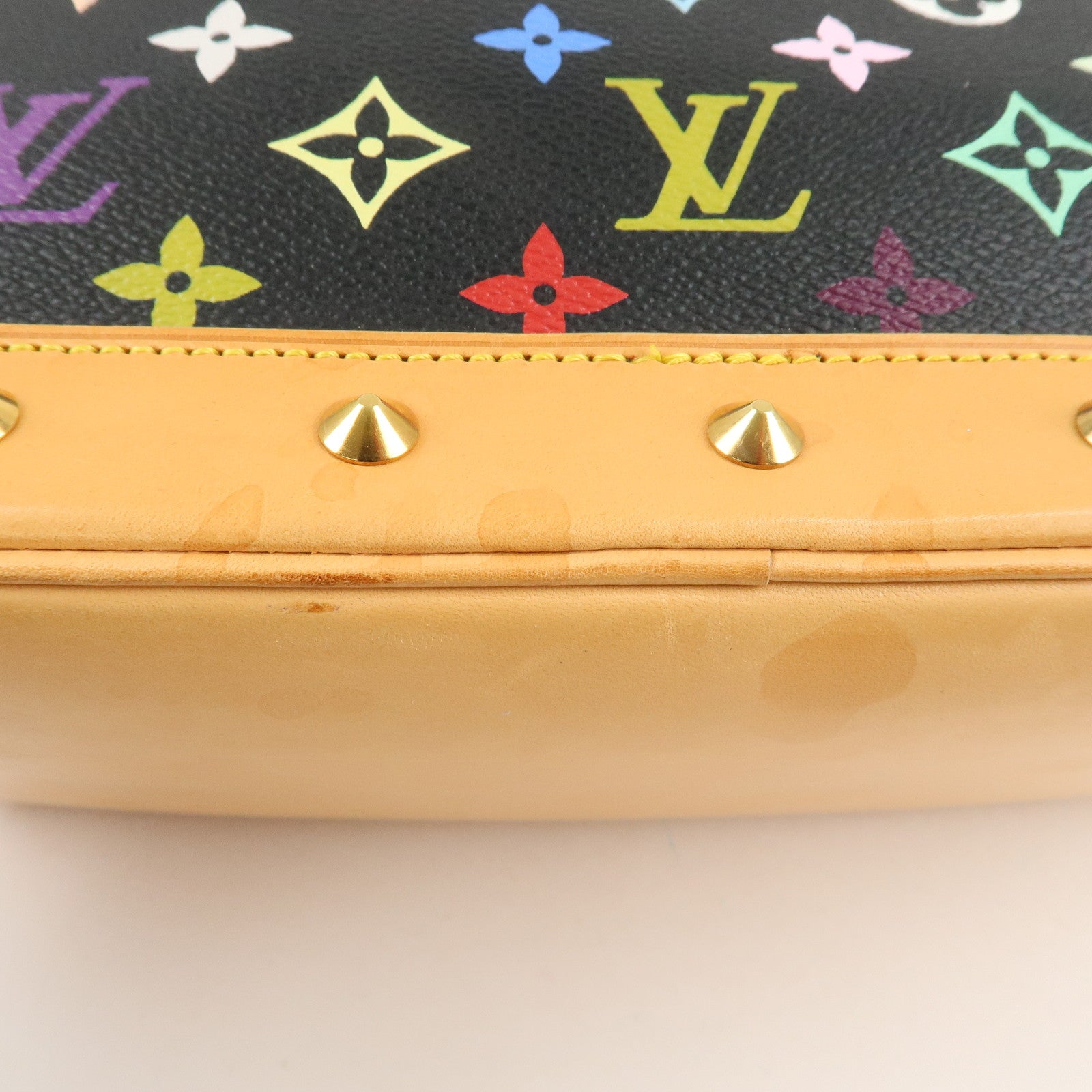 Louis Vuitton Monogram Multi Color Alma Hand Bag Noir M92646 Used