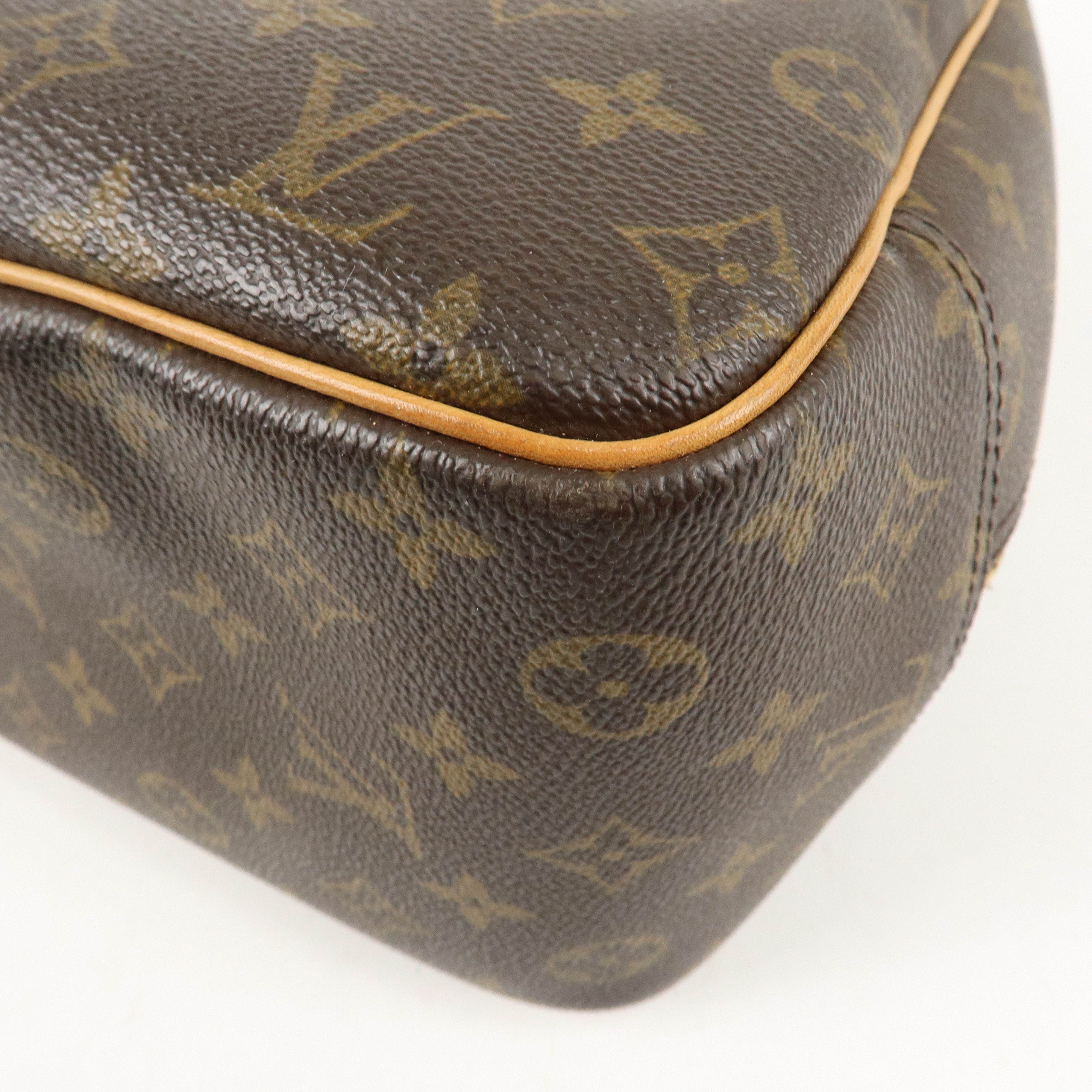 Louis Vuitton Monogram Deauville Hand Bag Brown M47270