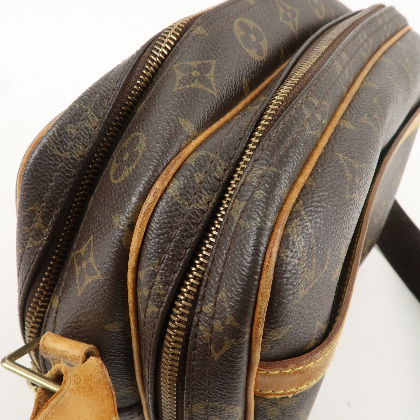 Louis Vuitton Monogram Reporter PM Shoulder Bag Brown M45254