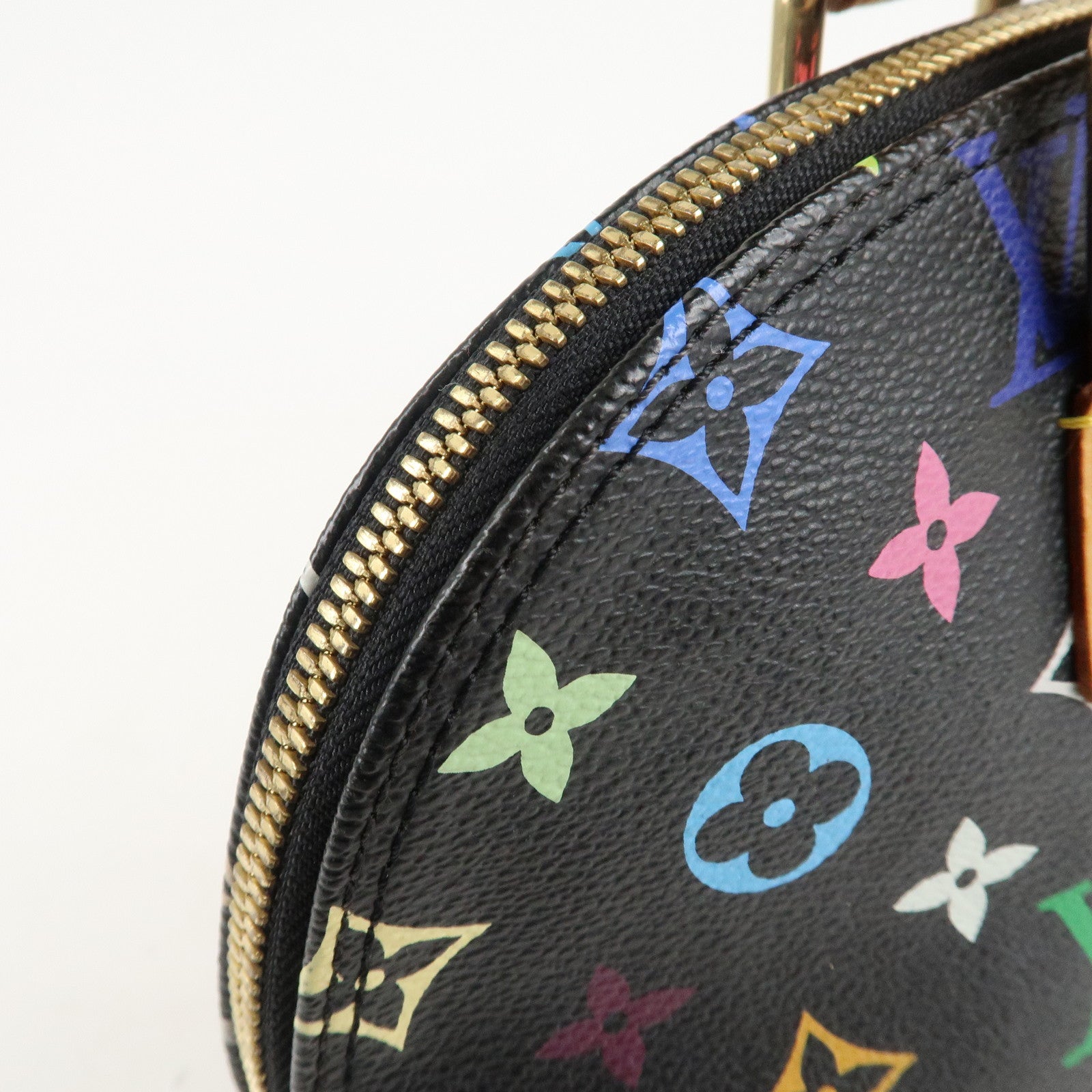 Louis Vuitton Monogram Multicolor Alma Hand Bag Noir M92646