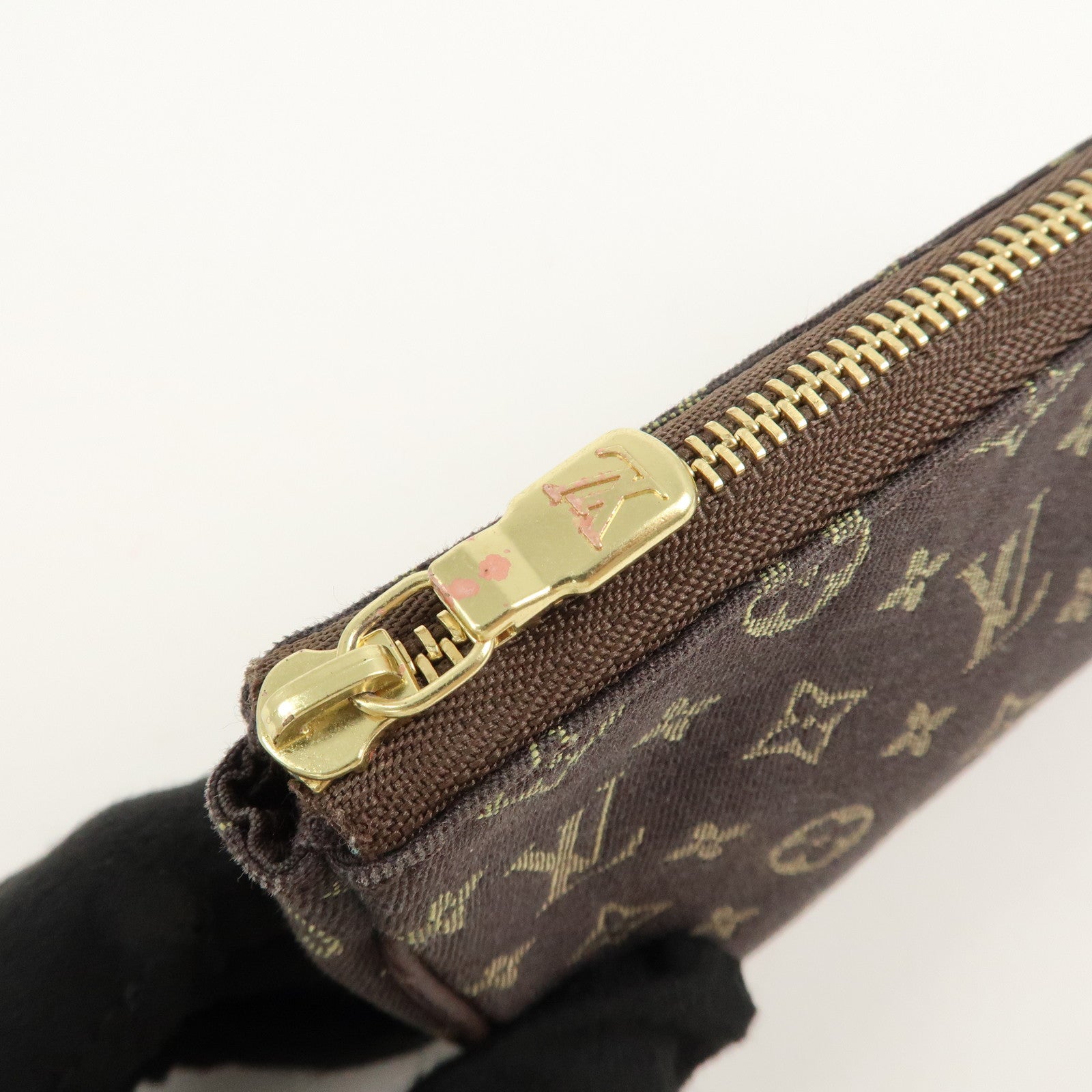 Louis Vuitton Monogram Mini Lin Pouch for Bucket PM Bag Ebene Used