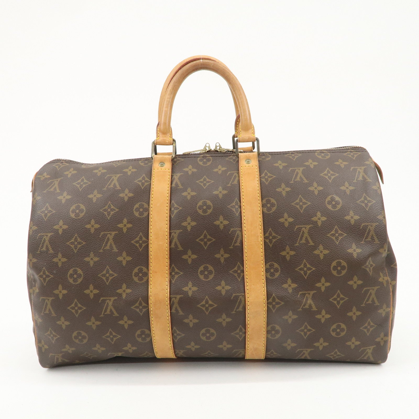 Louis Vuitton Monogram Keep All 45 Boston Bag Brown M41428 Used