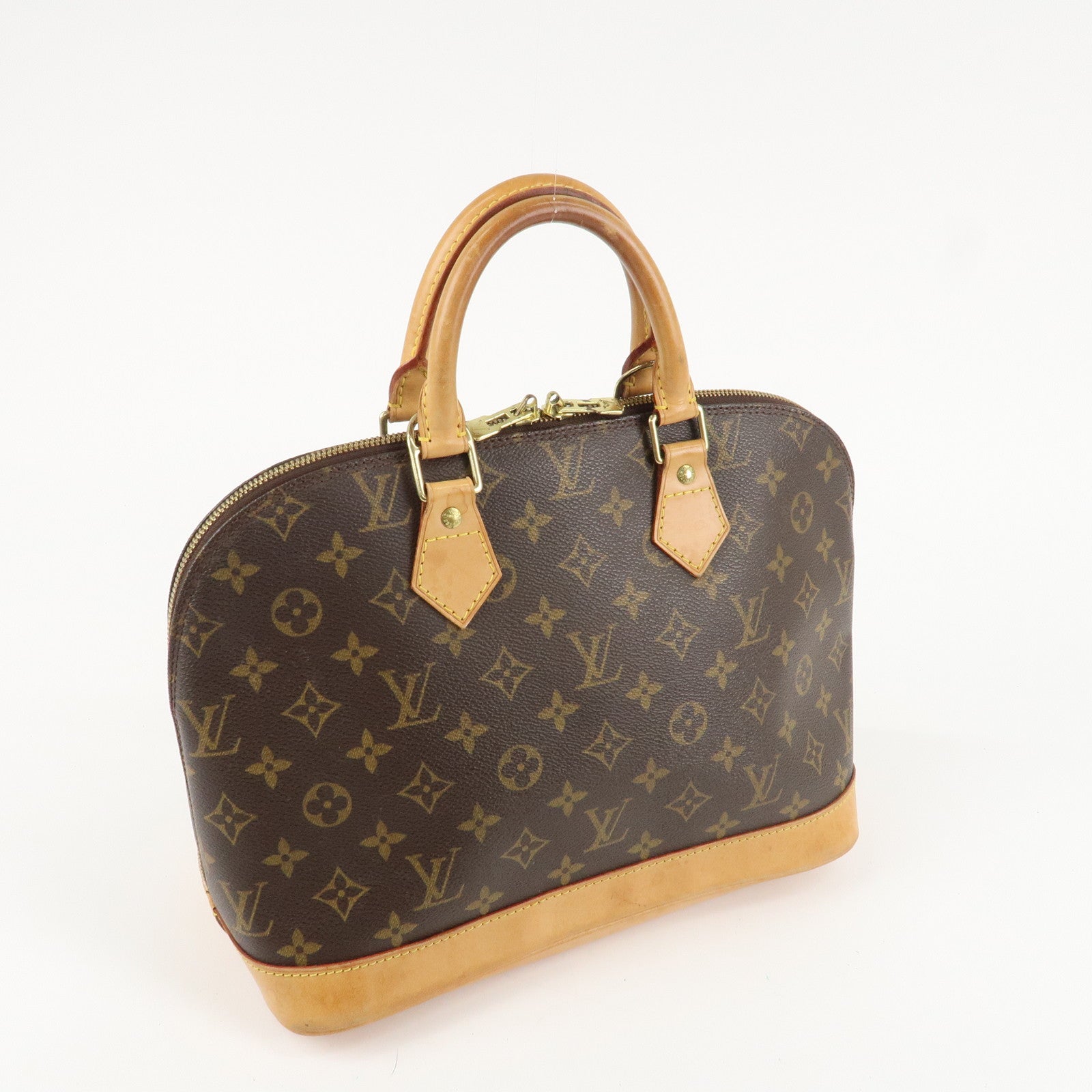 Louis Vuitton Monogram Alma Hand Bag Brown Brown M51130