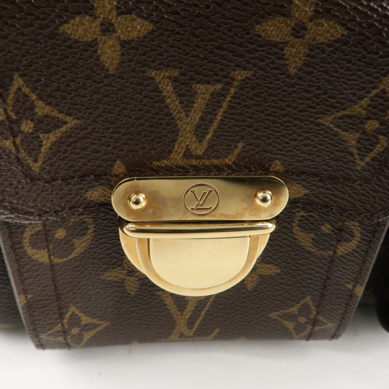 Louis Vuitton Monogram Manhattan PM Hand Bag Brown M40026