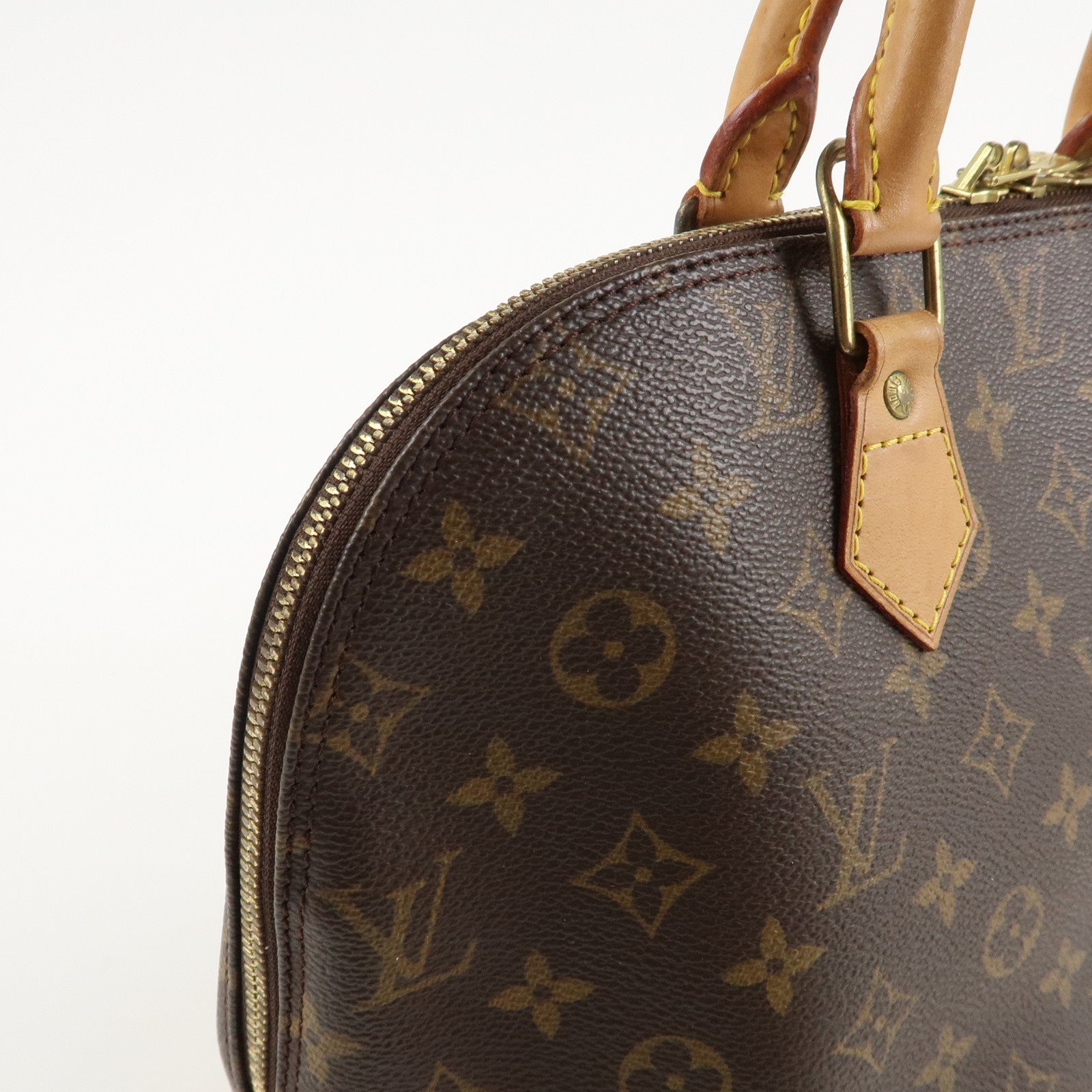 Louis Vuitton Monogram Alma Hand Bag Brown M51130 Used