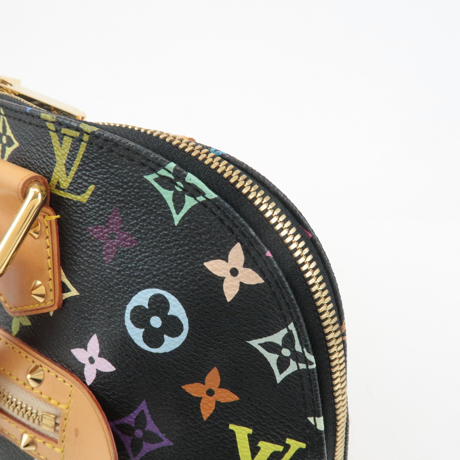 Louis Vuitton Monogram Multicolor Alma Hand Bag Noir M92646