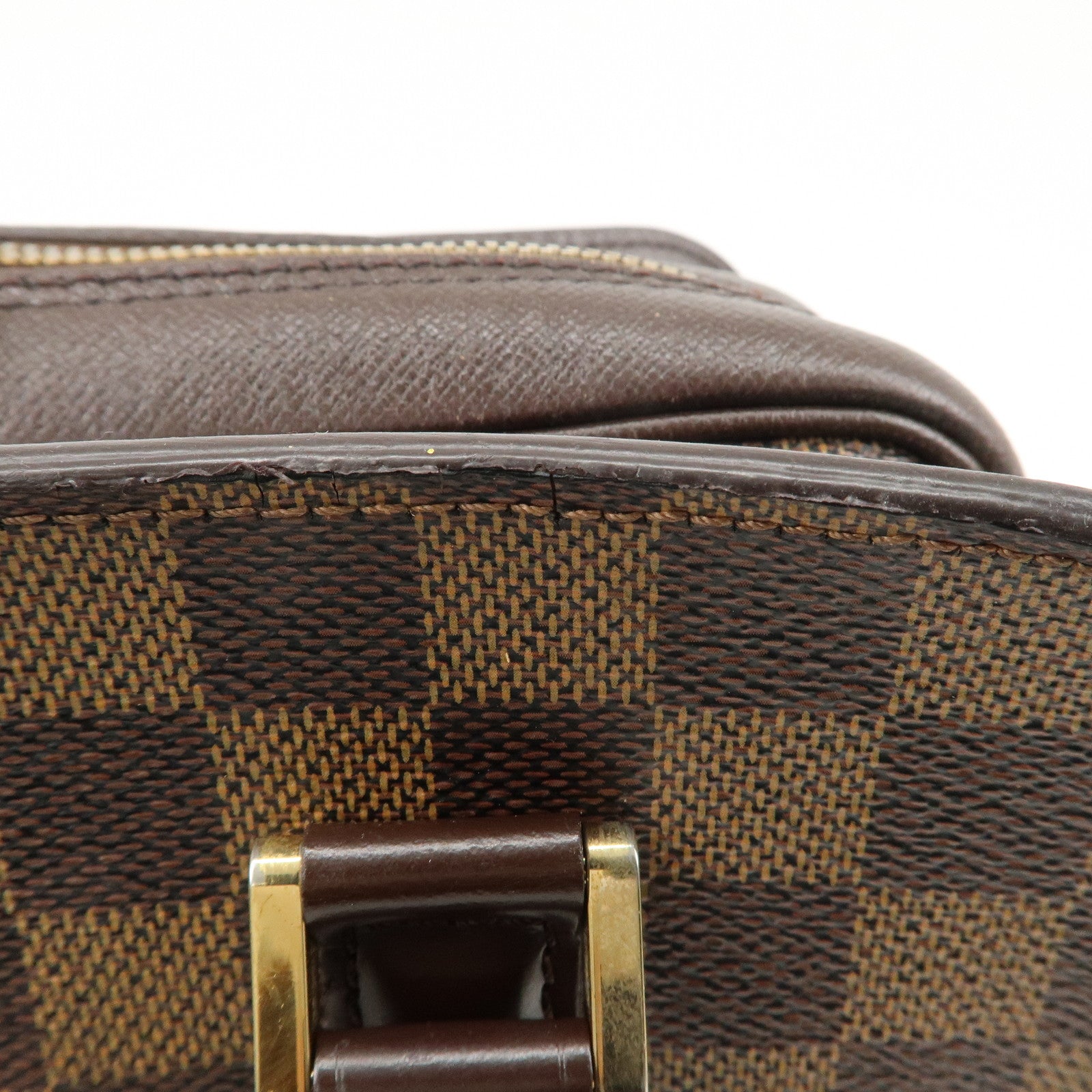 Louis Vuitton Damier Ebene Triana Hand Bag Brown N51155