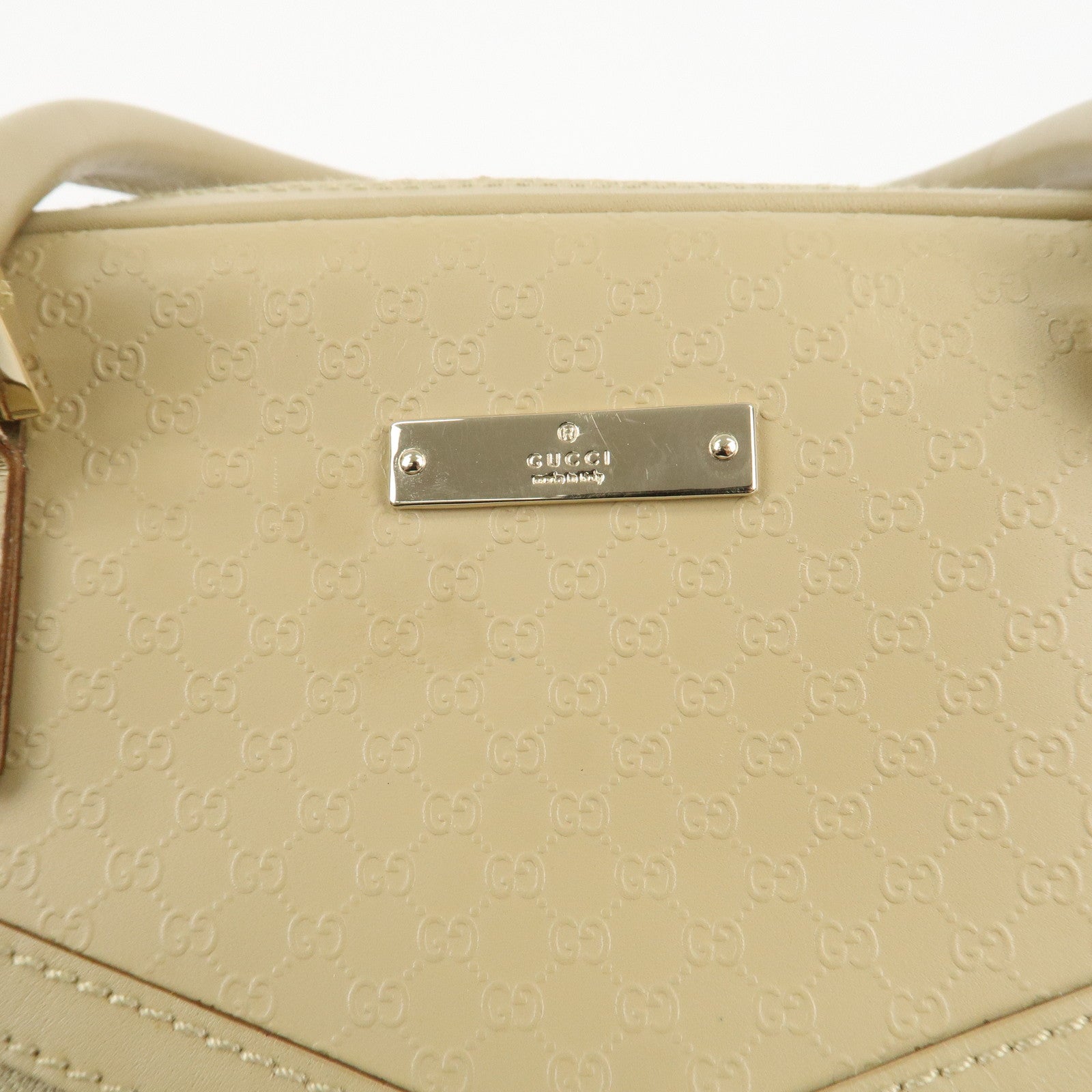 GUCCI Micro Guccissima Leather Hand Bag Beige 000.0852.2123