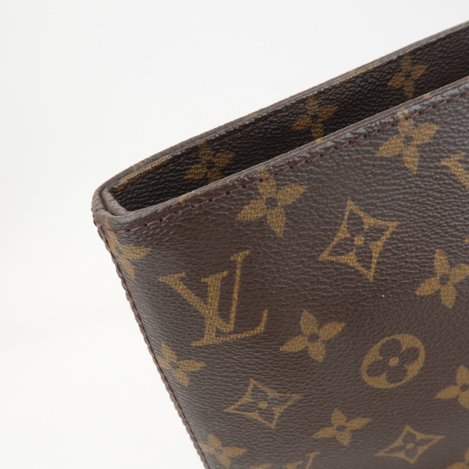 Louis Vuitton Monogram Luco Tote Bag Hand Bag Brown M51155 Used