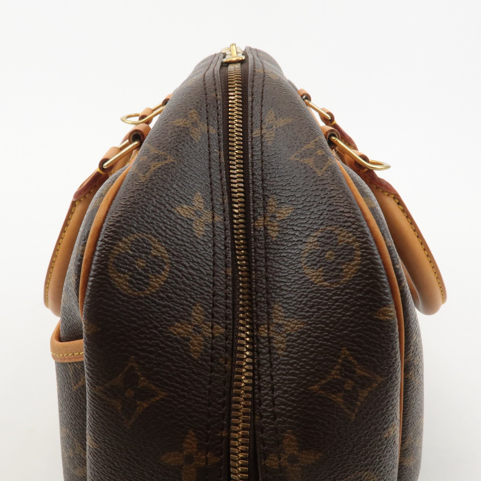 Louis Vuitton Monogram Deauville Hand Bag Brown M47270