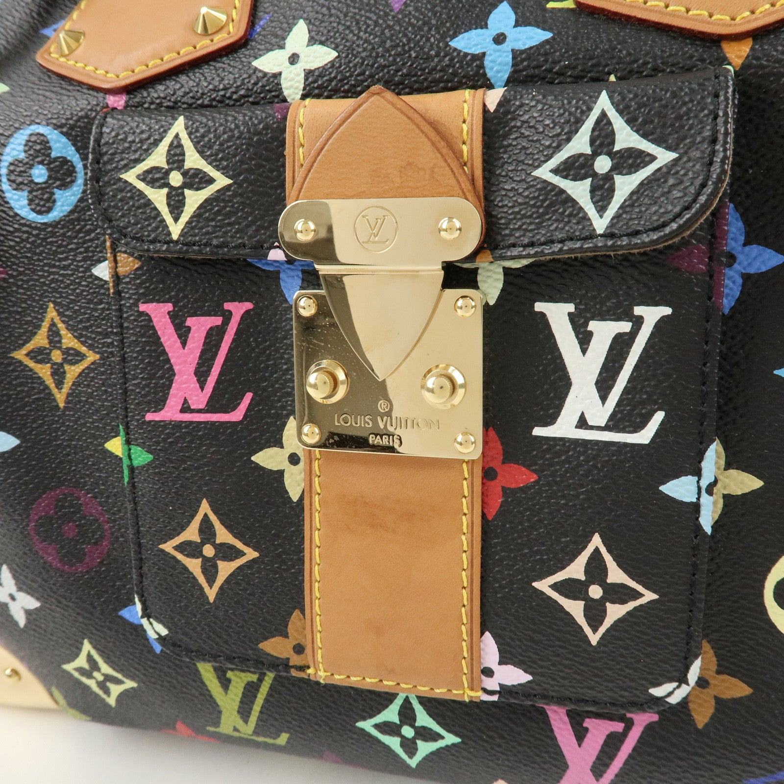 Louis Vuitton Monogram Multi Color Speedy 30 Hand Bag M92642 Used