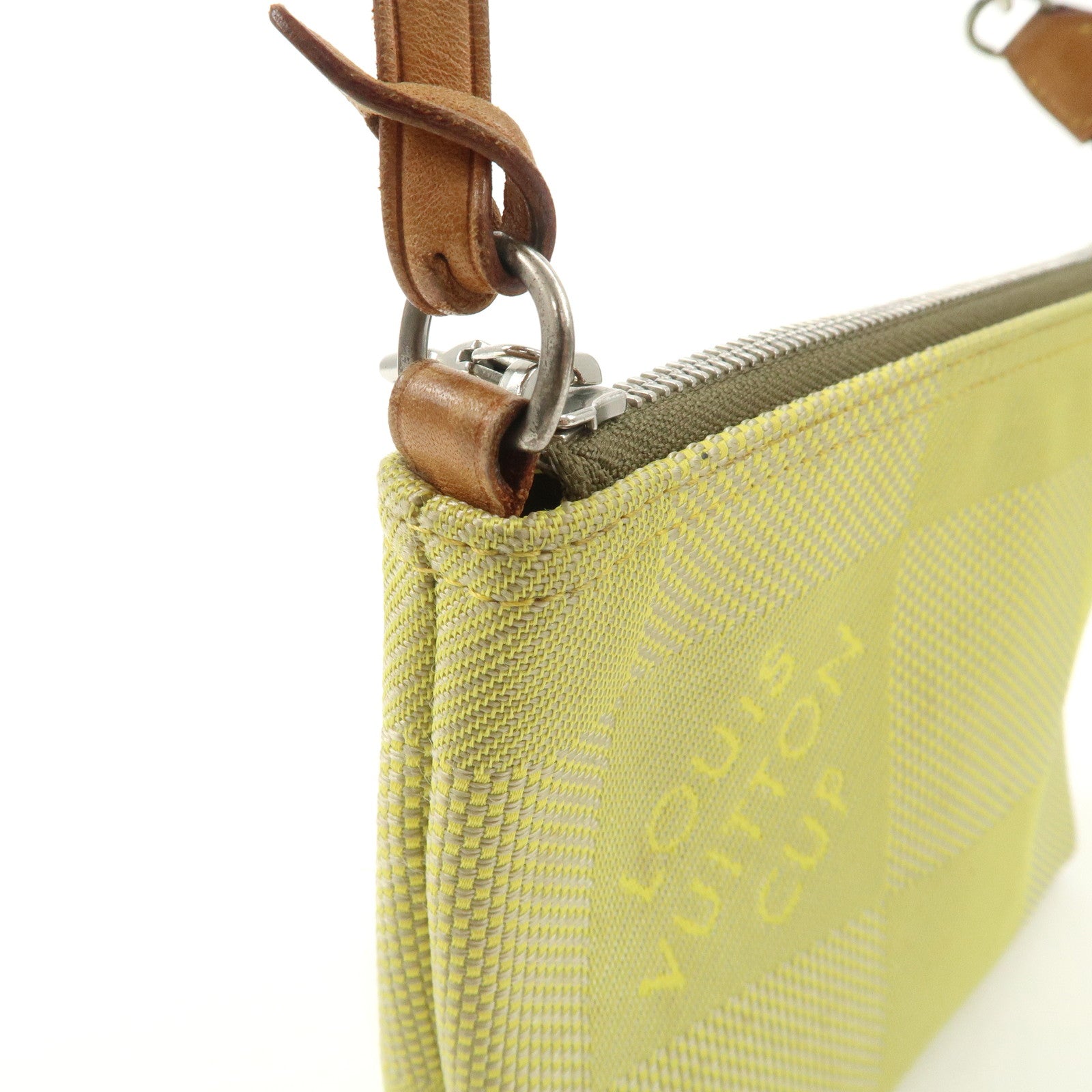 Louis Vuitton Damier Jean Volunteer Pouch Lime Yellow Used