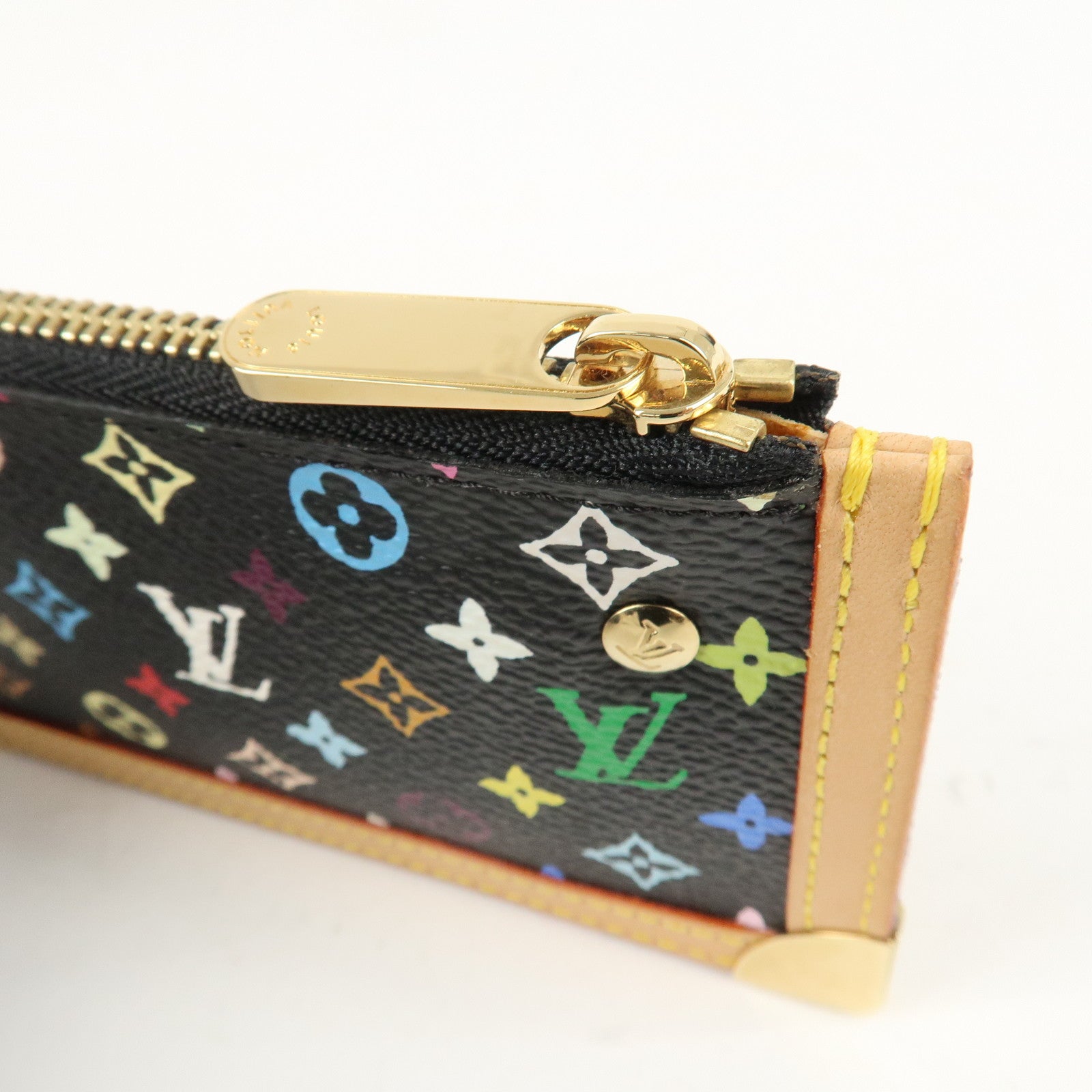 Louis Vuitton Monogram Multi Color Pochette Cles Noir M92654