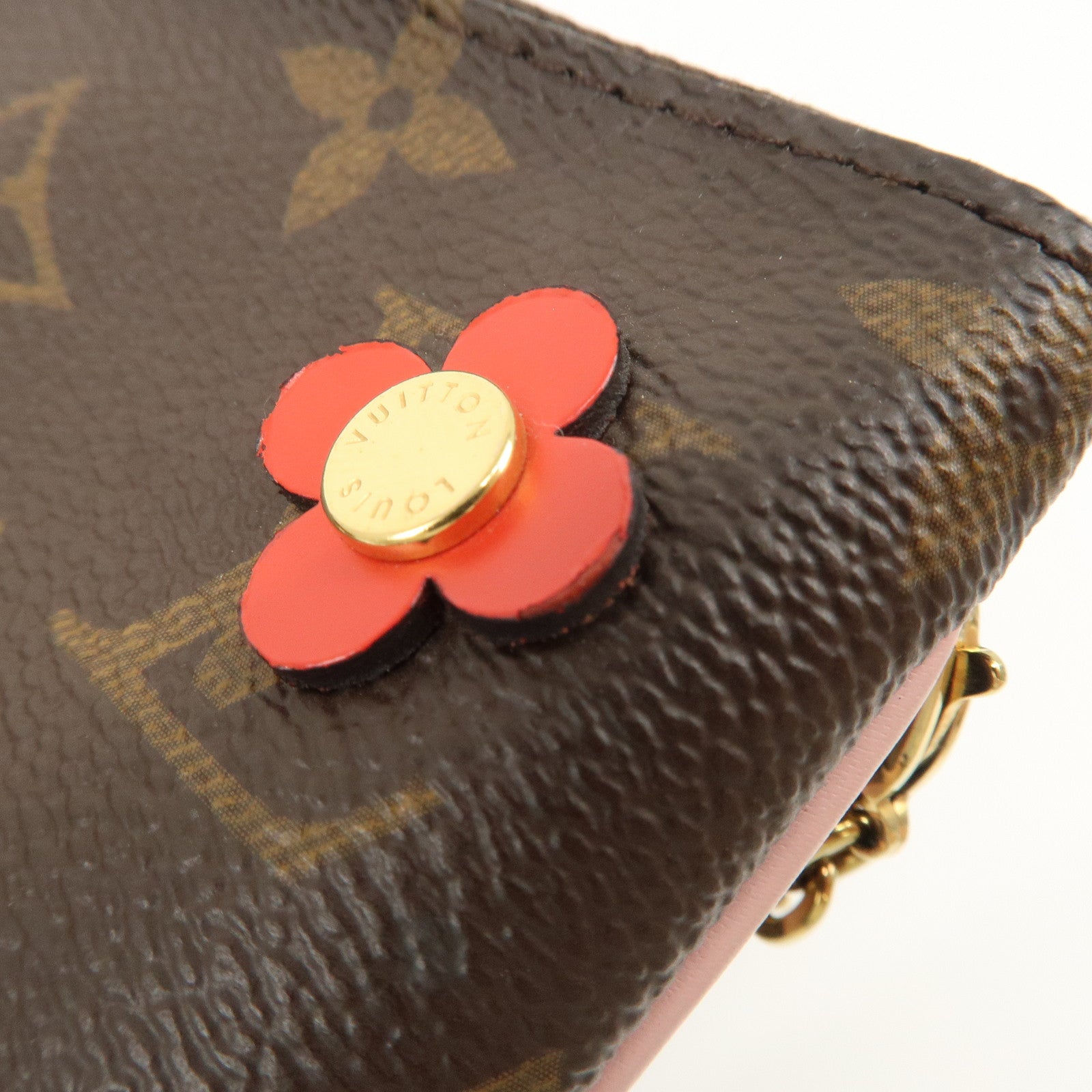 Louis Vuitton Monogram Pochette Double Zip Bag FLower M63905 Used