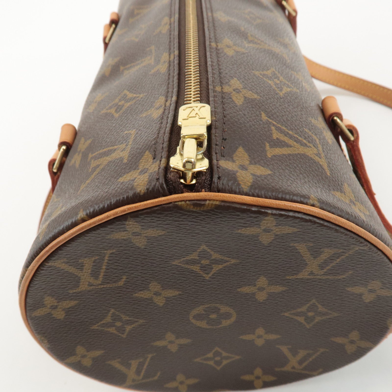 Louis Vuitton Monogram Papillon 30 Hand Bag New Style Brown M51385 Used