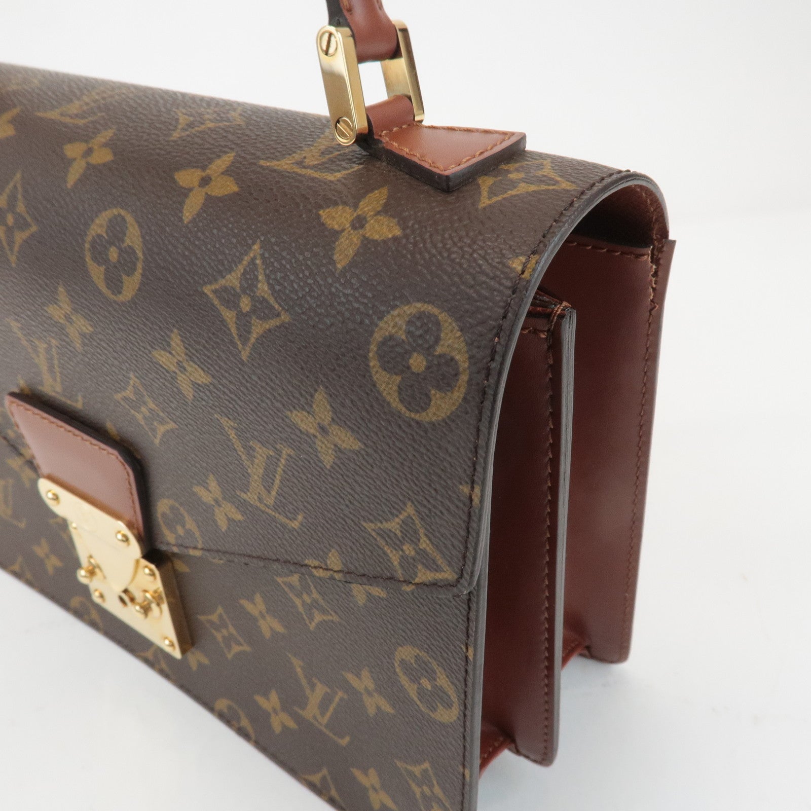 Louis Vuitton Monogram Concorde Hand Bag Brown M51190 Used