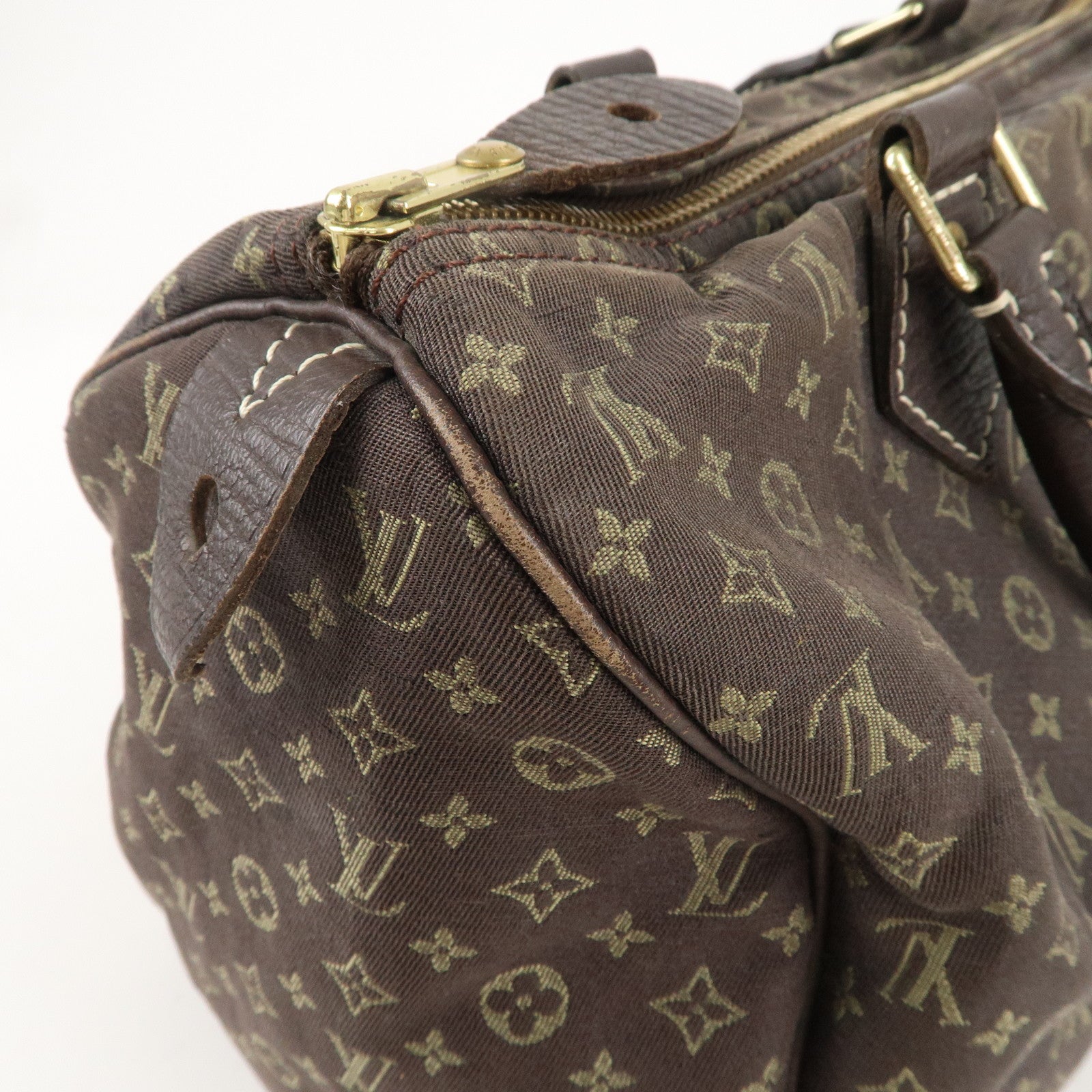 Louis Vuitton Monogram Mini Lin Speedy 30 Boston Bag Ebene M95224