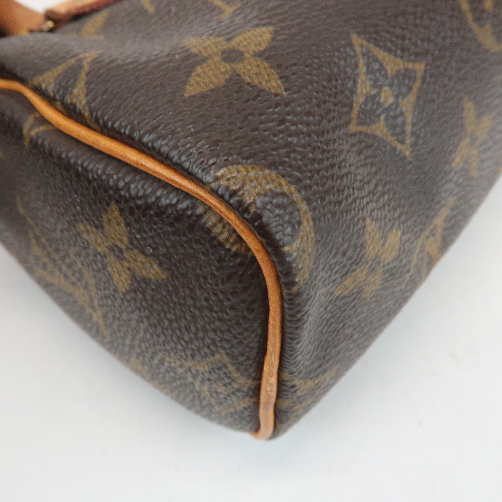 Louis Vuitton Monogram Mini Speedy Hand Bag Brown M41534 Used