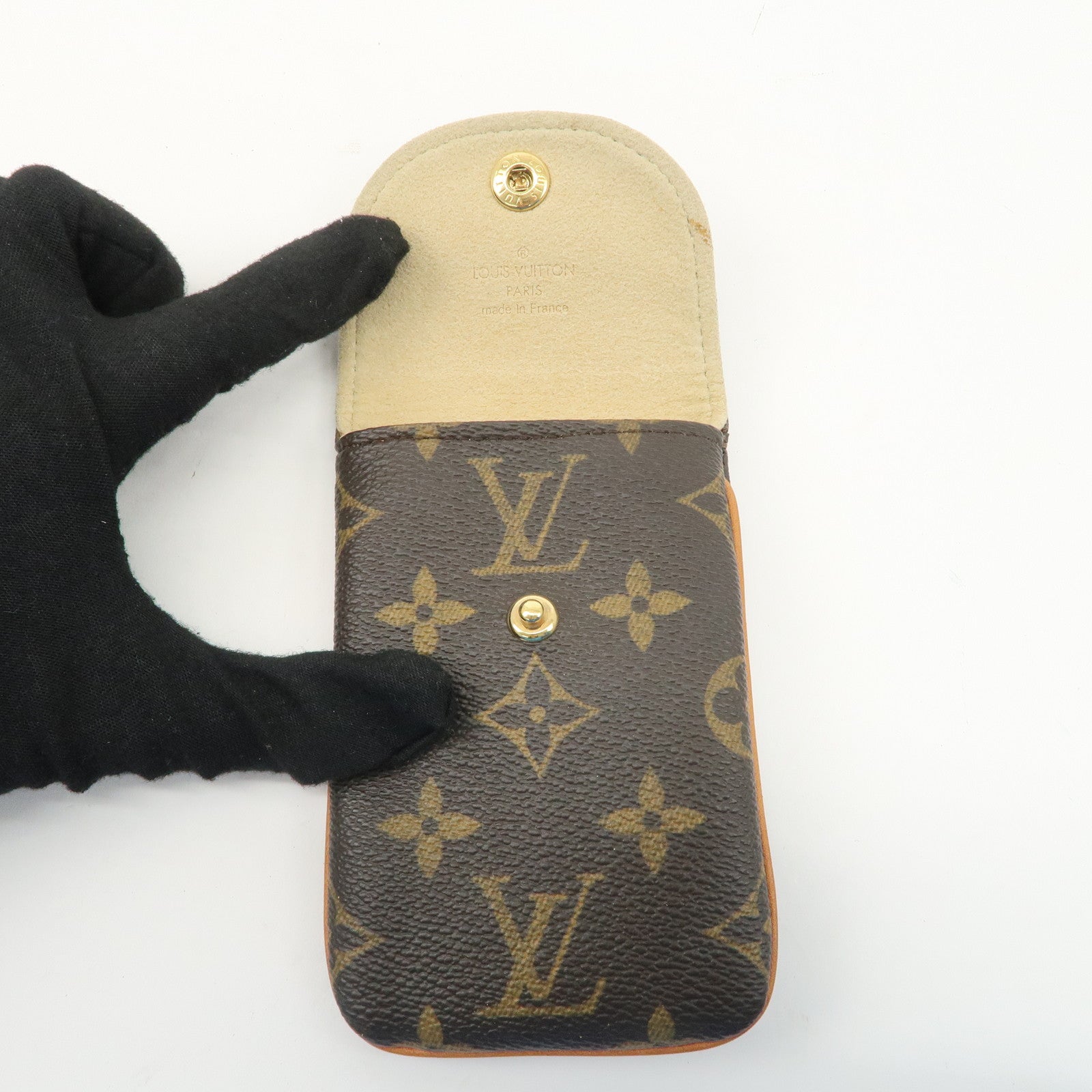 Louis Vuitton Monogram Etui Telefonne MM Brown M66546 Used