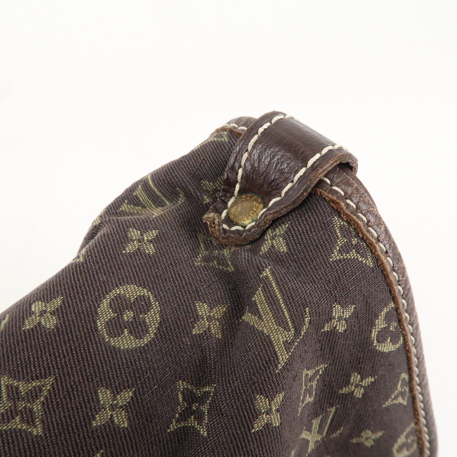 Louis Vuitton Monogram Mini Lin Saumur 30 Ebene Brown M95227