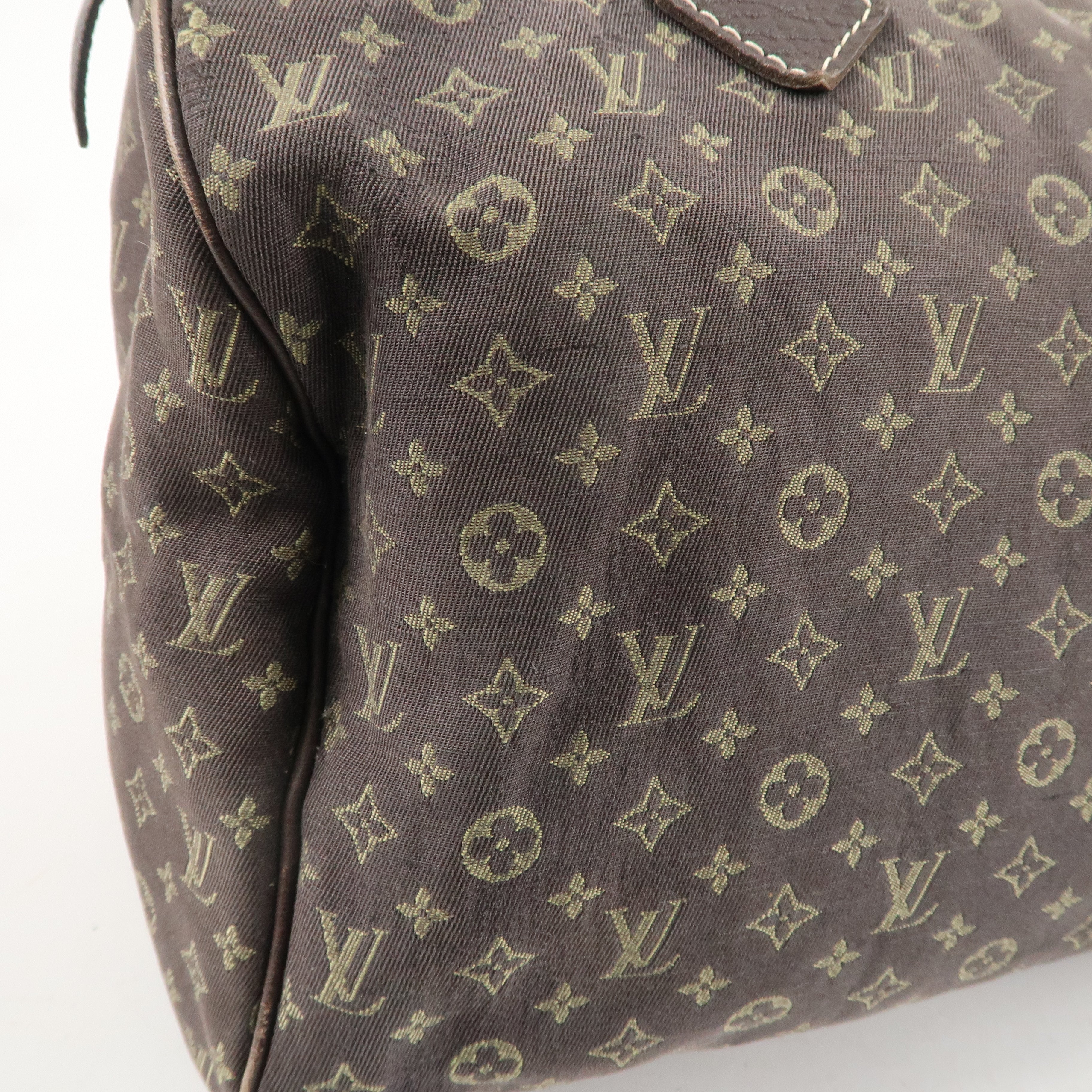 Louis Vuitton Monogram Mini Lin Speedy 30 Boston Bag Ebene M95224