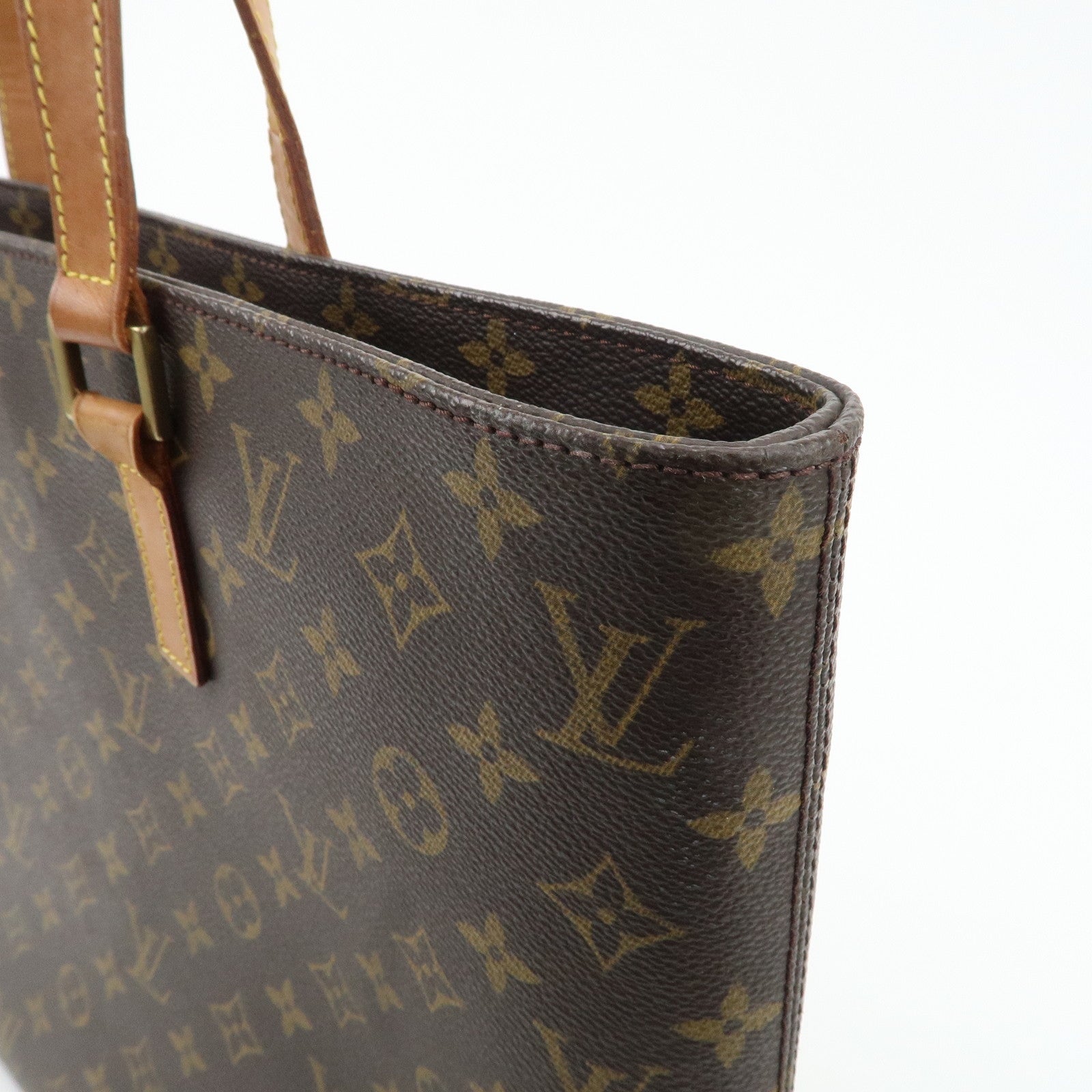 Louis Vuitton Monogram Luco Tote Bag Hand Bag Brown M51155 Used