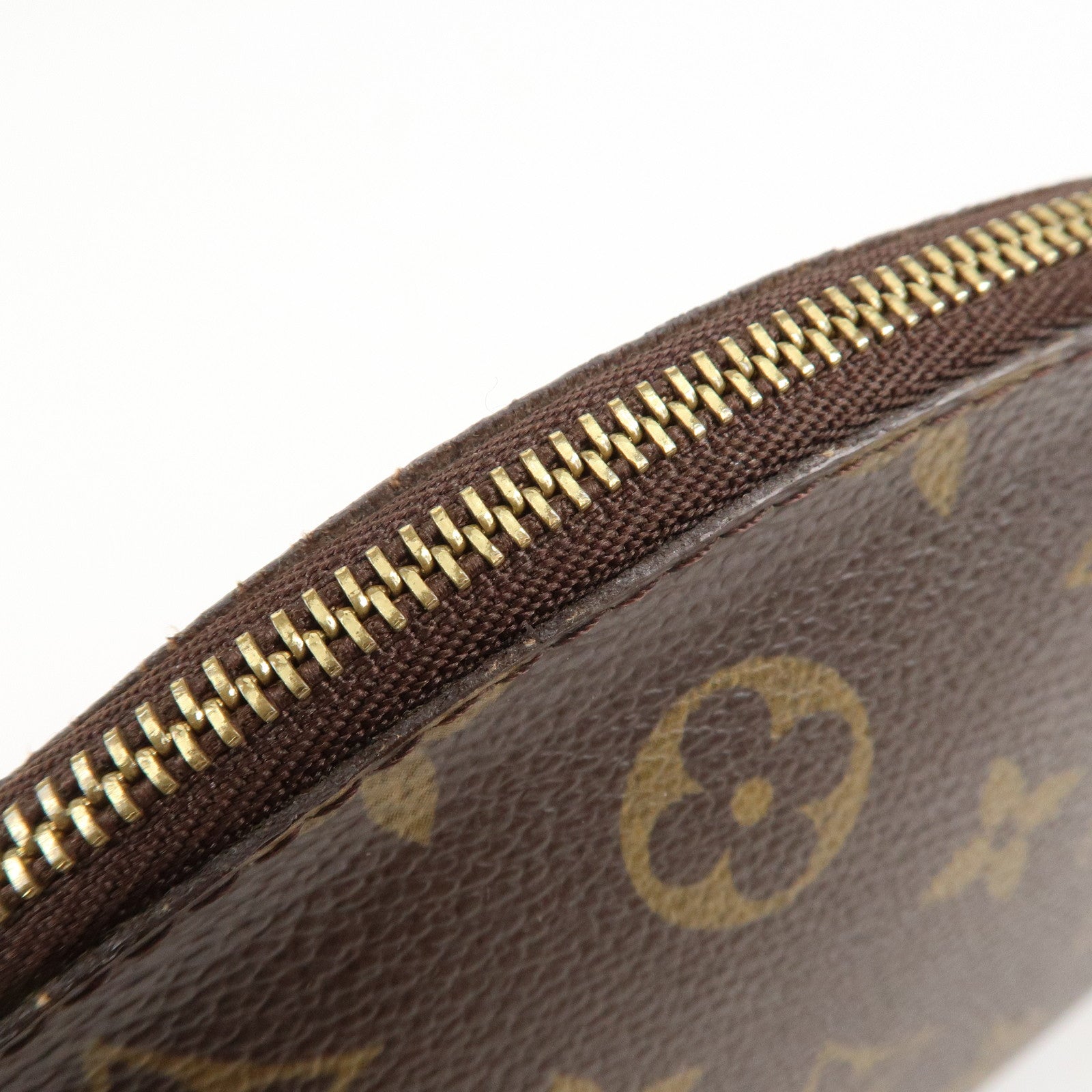 Louis Vuitton Monogram Pochette Cosmetic Pouch Brown M47515 Used