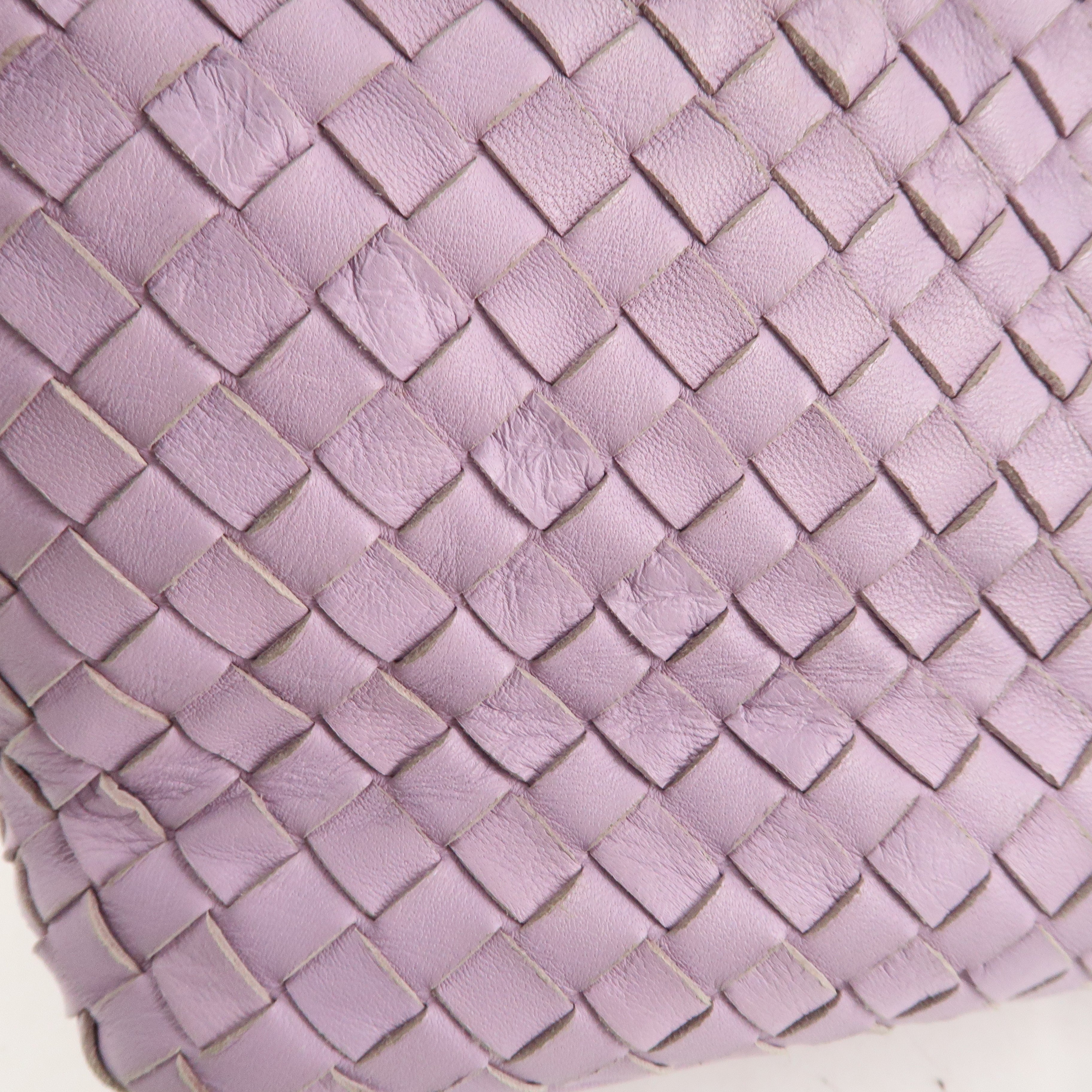 BOTTEGA VENETA Intrecciato Leather Shoulder Bag Lavender