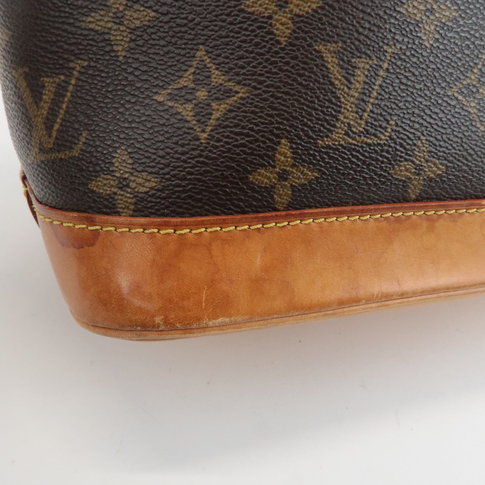 Louis Vuitton Monogram Alma Hand Bag Brown M51130 Used