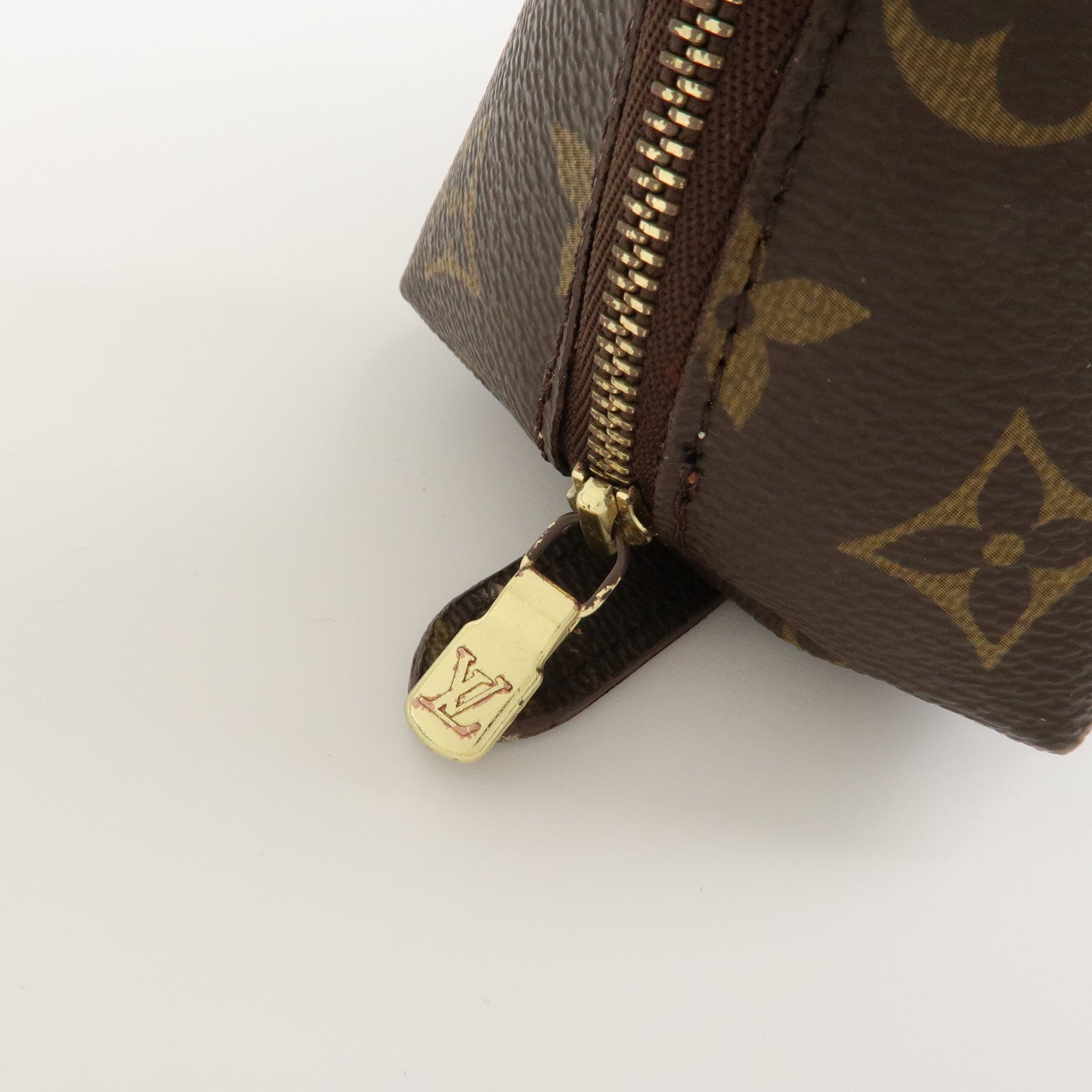 Louis Vuitton Monogram Trousse Demi Ronde Pouch M47520 Used