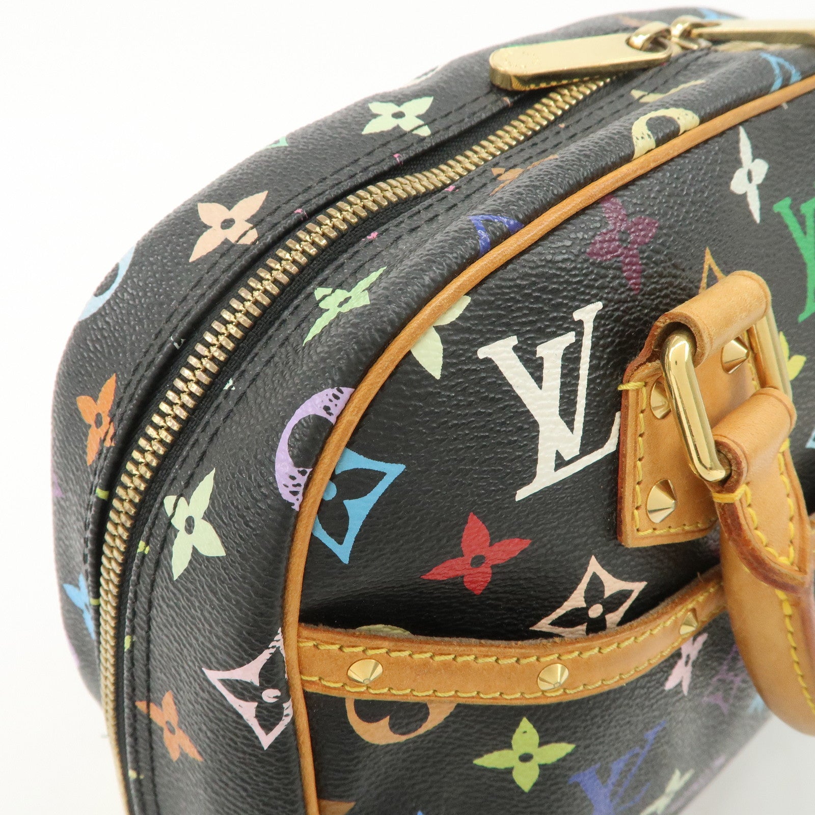 Louis Vuitton Monogram Multi Color Trouville Hand Bag M92662 Used