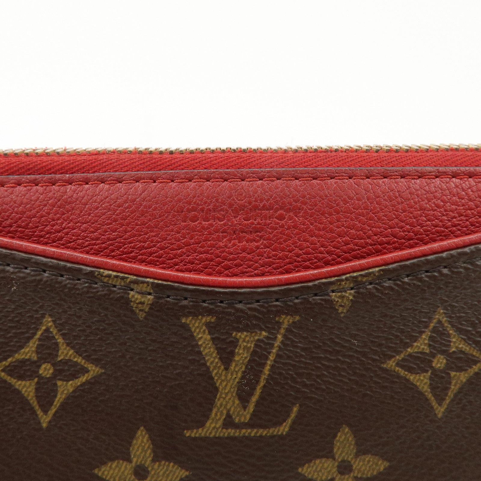 Louis Vuitton Monogram Pallas Beauty Case Brown Red M64123 Used