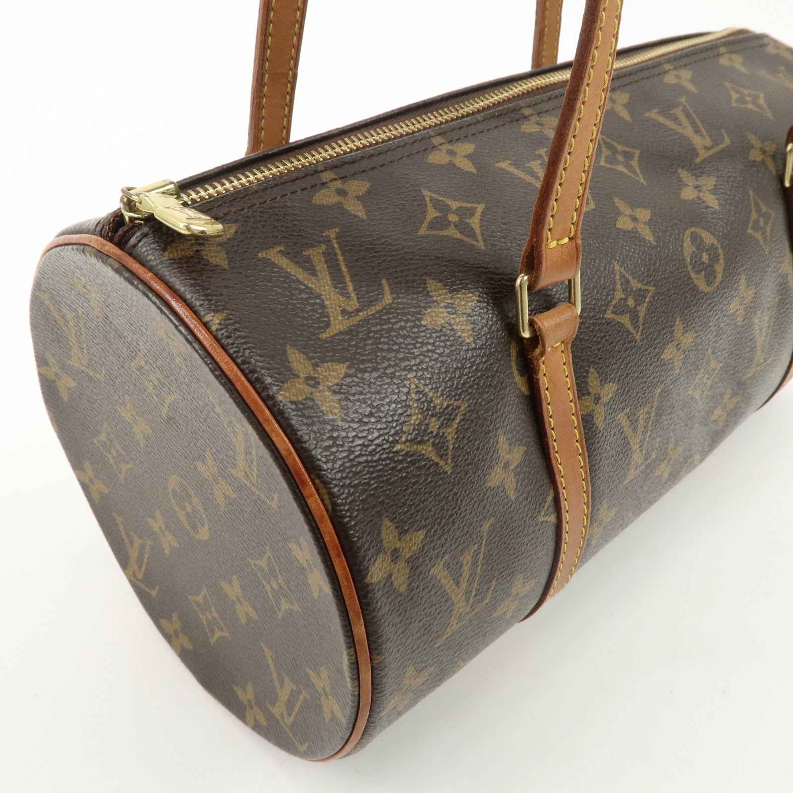 Louis Vuitton Monogram Papillon 30 Hand Bag New Style Brown M51385