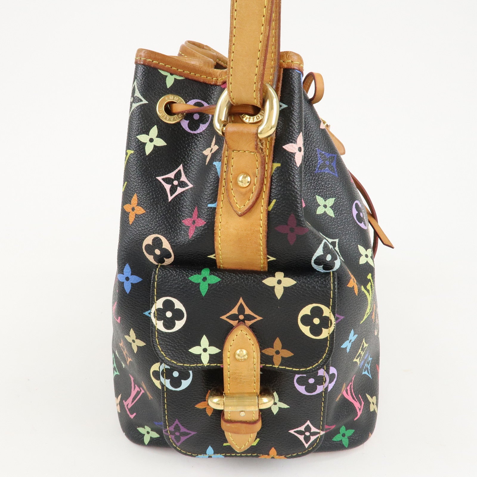 Louis Vuitton Monogram Multi Color Petit Noe Bag Noir M42230 Used