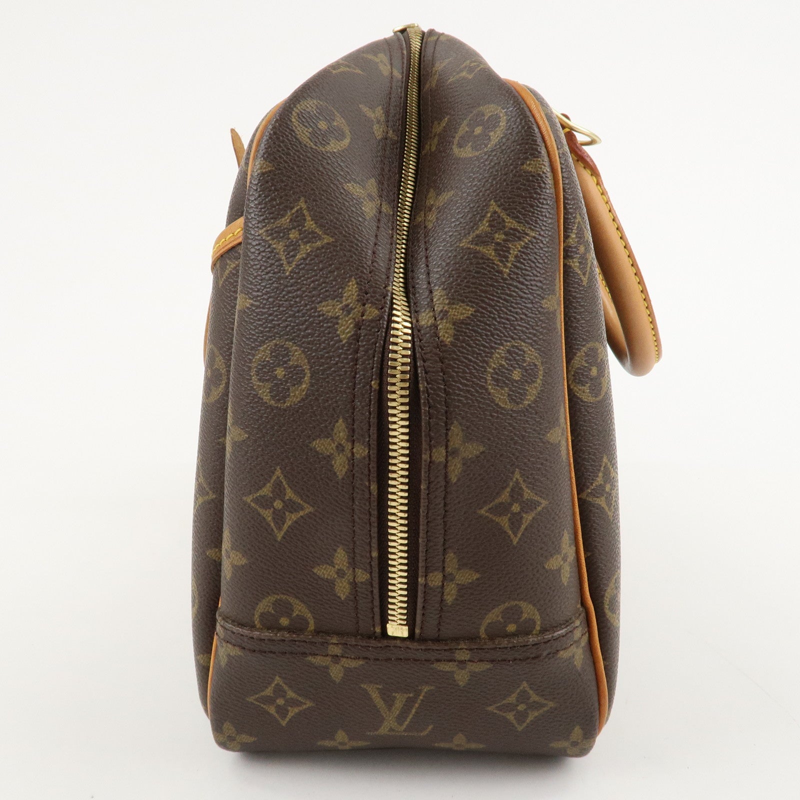 Louis Vuitton Monogram Deauville Hand Bag Brown M47270 Used