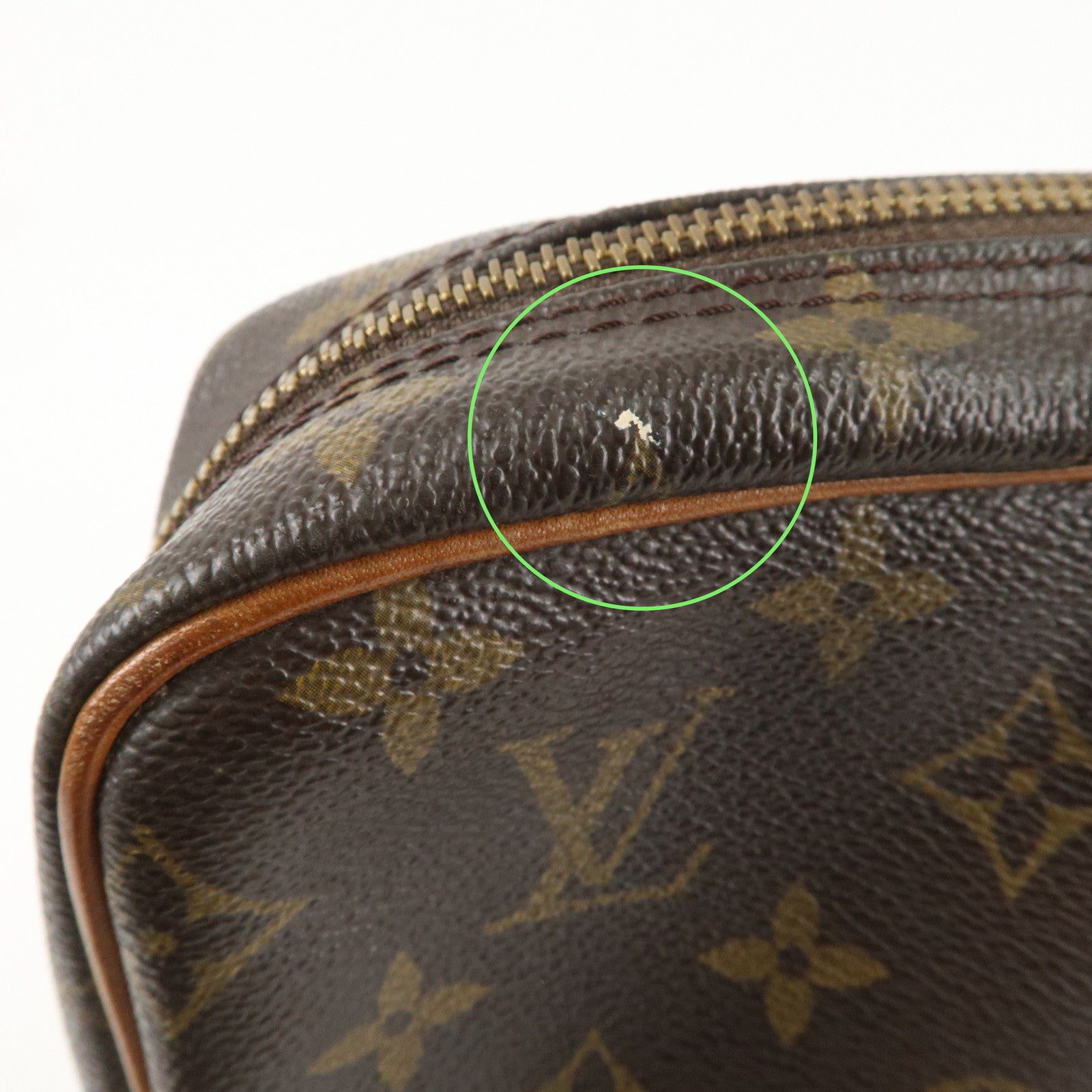 Louis Vuitton Monogram Porte Documents Voyage Bag Brown M53361