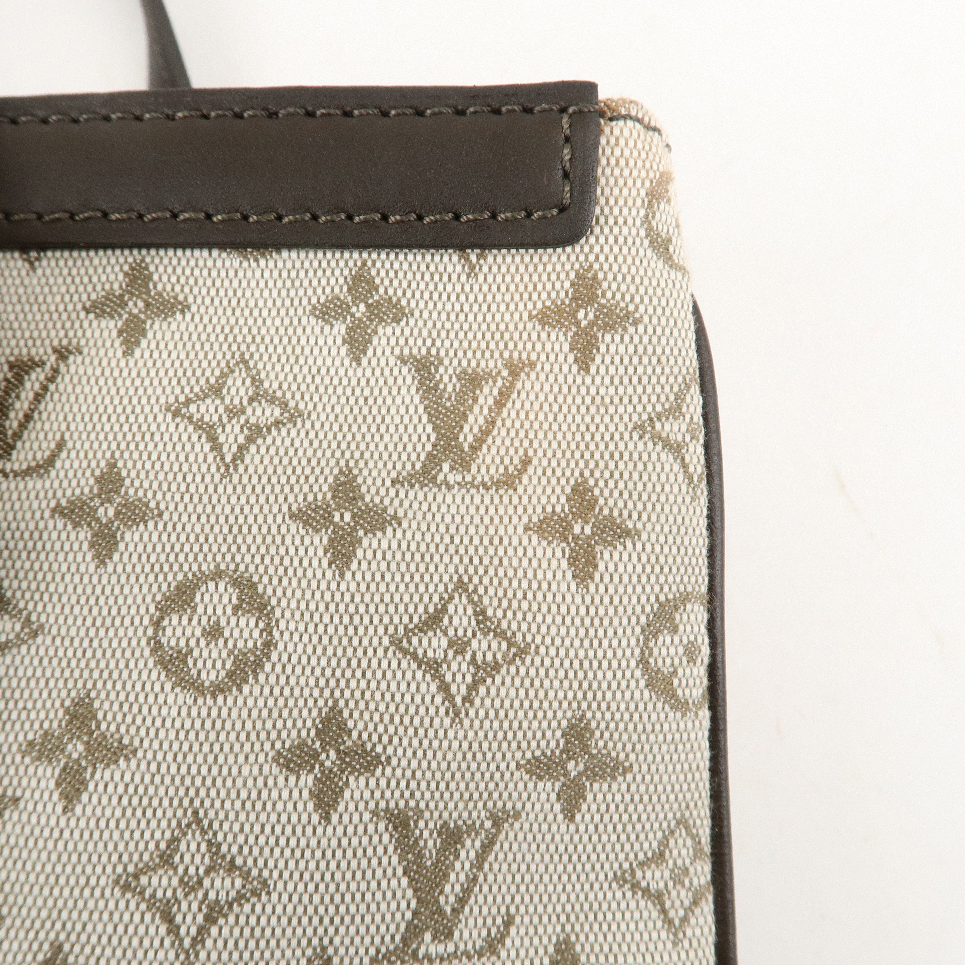 Louis Vuitton Monogram Mini Francoise Hand Bag Khaki M92209